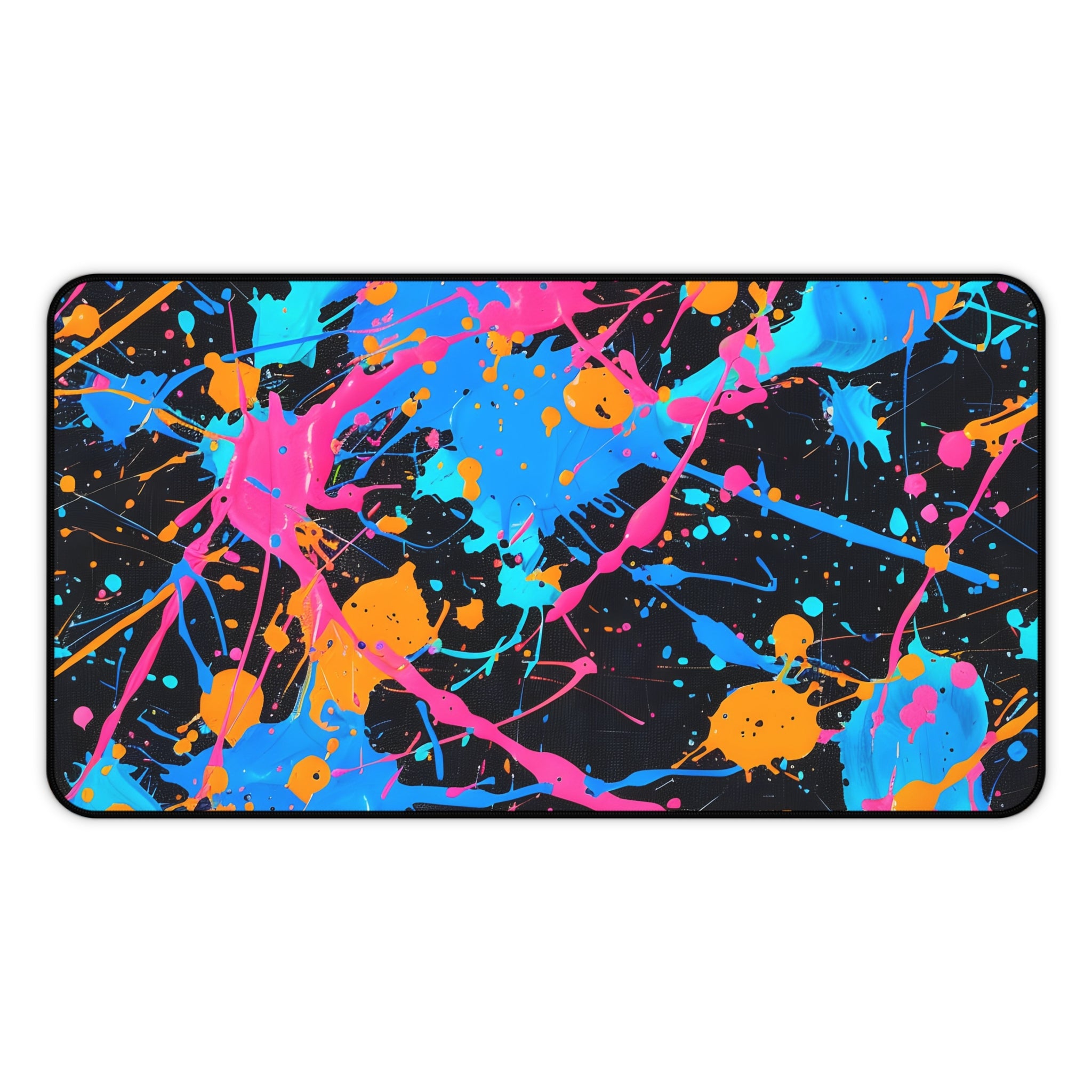 neon-abstract-paint-splatter-desk-mat-light-blue-large-gaming-mouse-pad-colorful-work-from-home-desk-accessory-desk-blotter