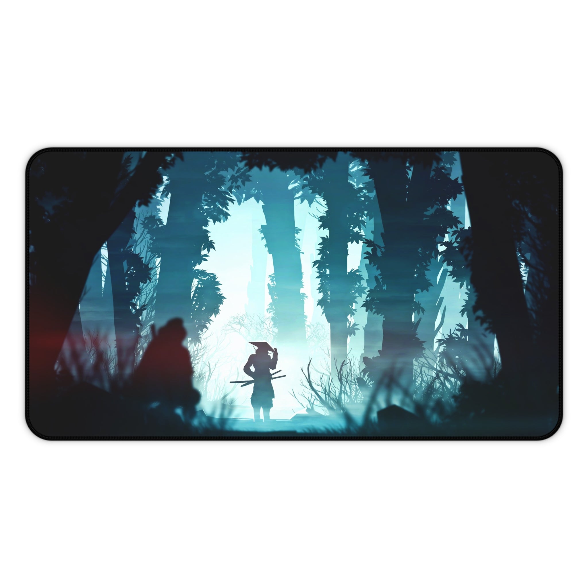 fantasy-samurai-warrior-mouse-pad-japanese-katana-samurai-warrior-in-forest-desk-mat-japanese-anime-samurai-desk-pad