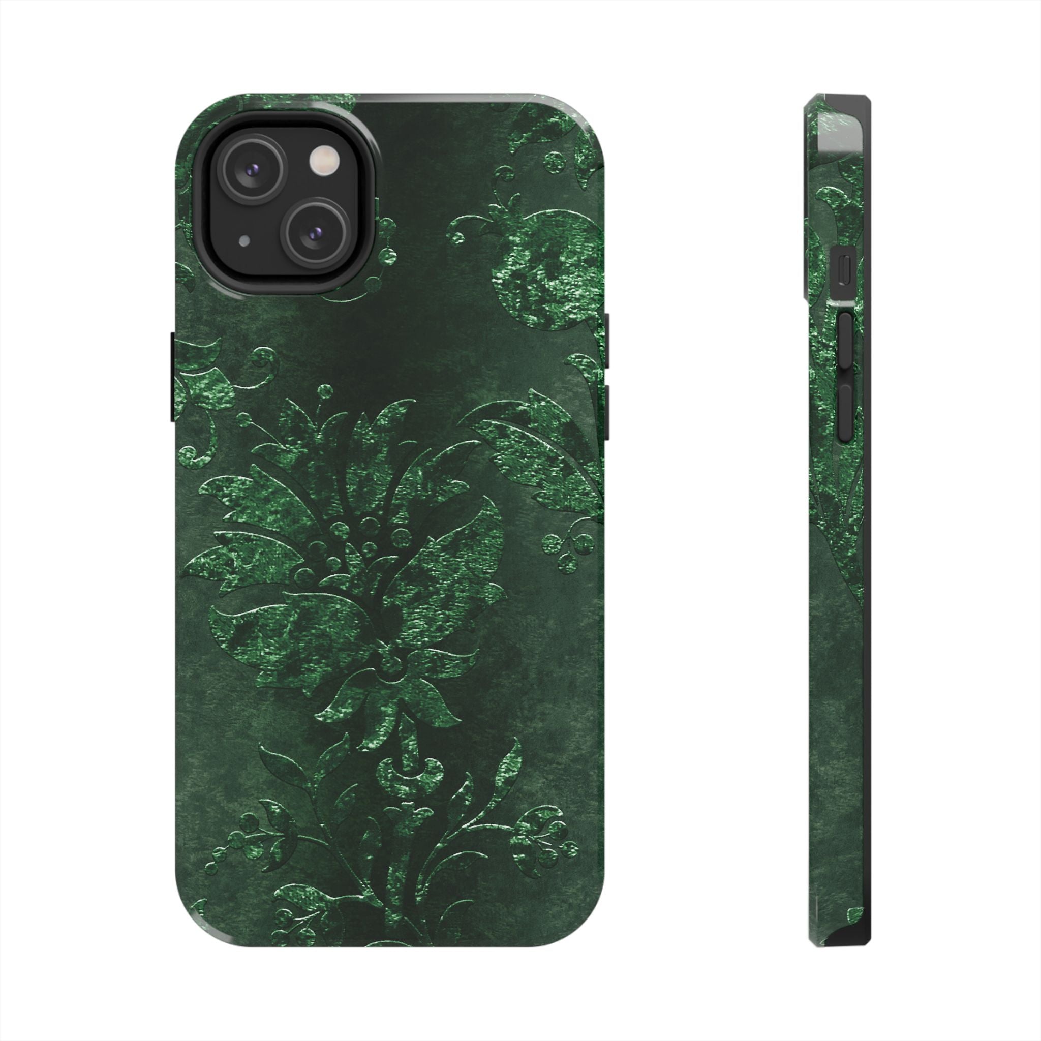 embossed-emerald-velvet-tough-iphone-case-protective-iphone-cover-heavy-duty-iphone-case-rugged-phone-case-durable-smartphone