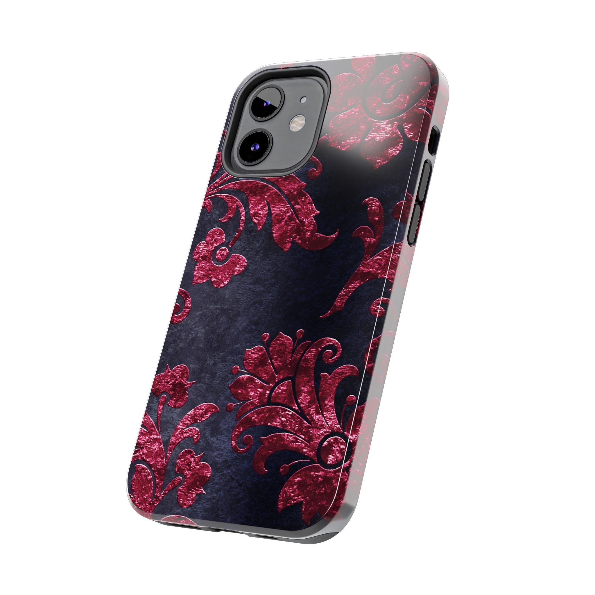 embossed-burgundy-velvet-tough-iphone-case-protective-iphone-cover-heavy-duty-iphone-case-rugged-phone-case-durable-smartphon