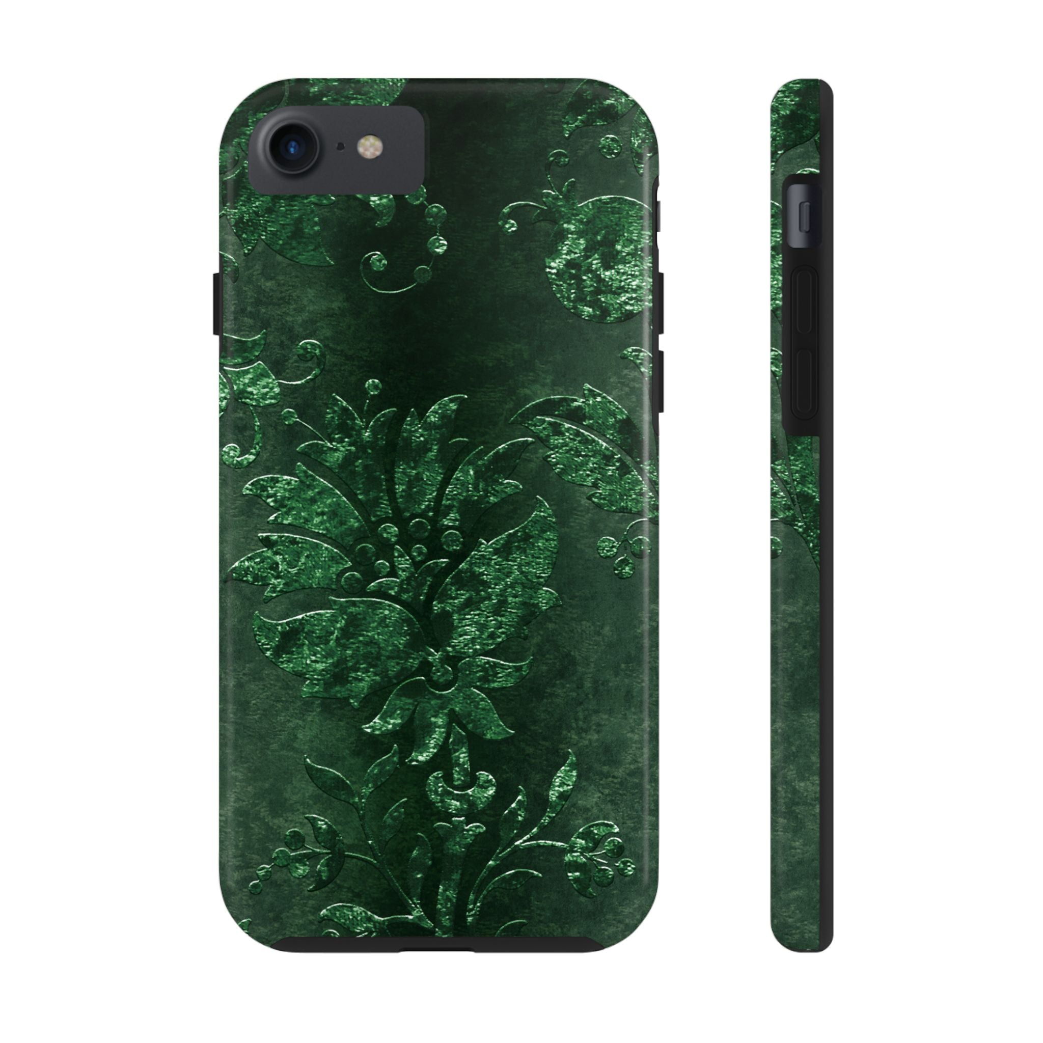 embossed-emerald-velvet-tough-iphone-case-protective-iphone-cover-heavy-duty-iphone-case-rugged-phone-case-durable-smartphone