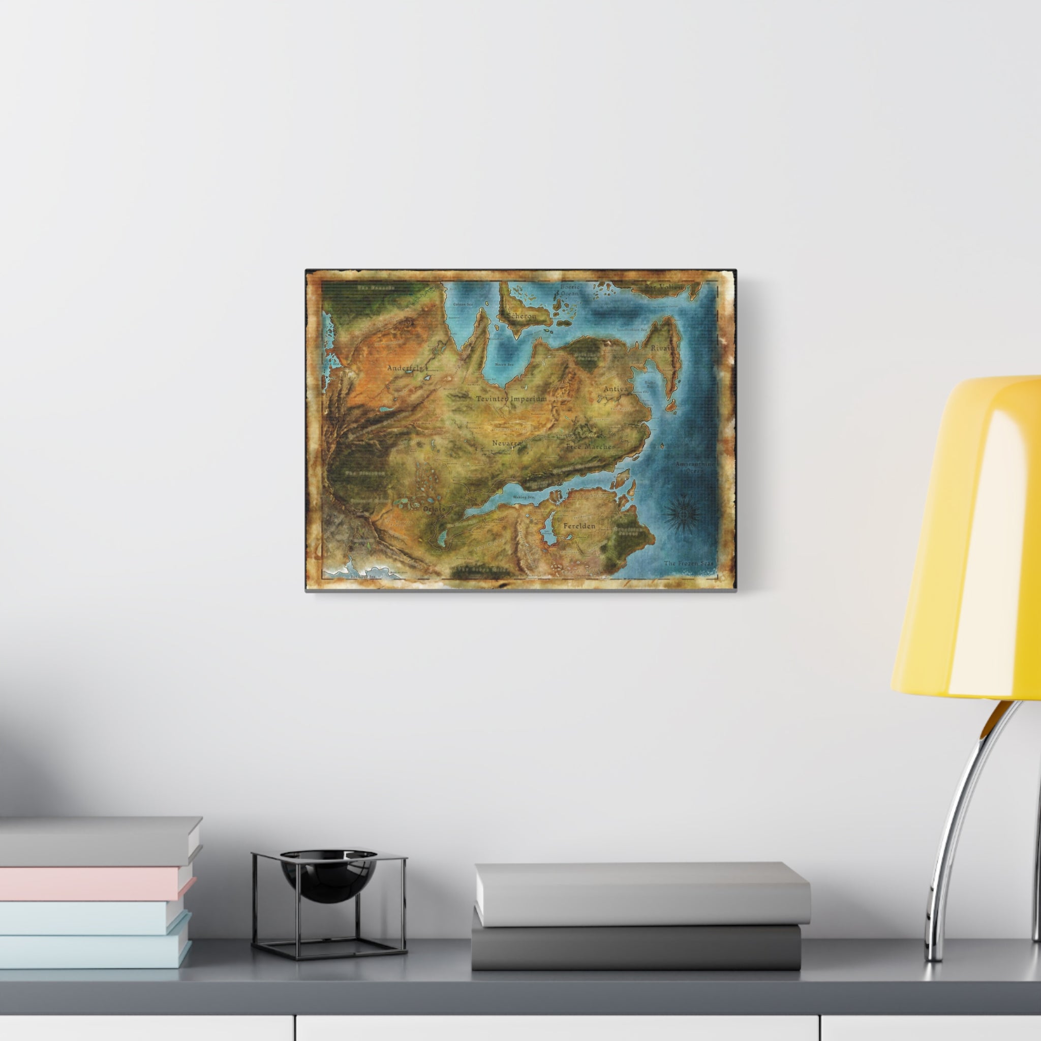 Dragon Age World Map Canvas Art - Fantasy Decor for Gamers, Gaming Wall Decor, Dragon Age Canvas Print