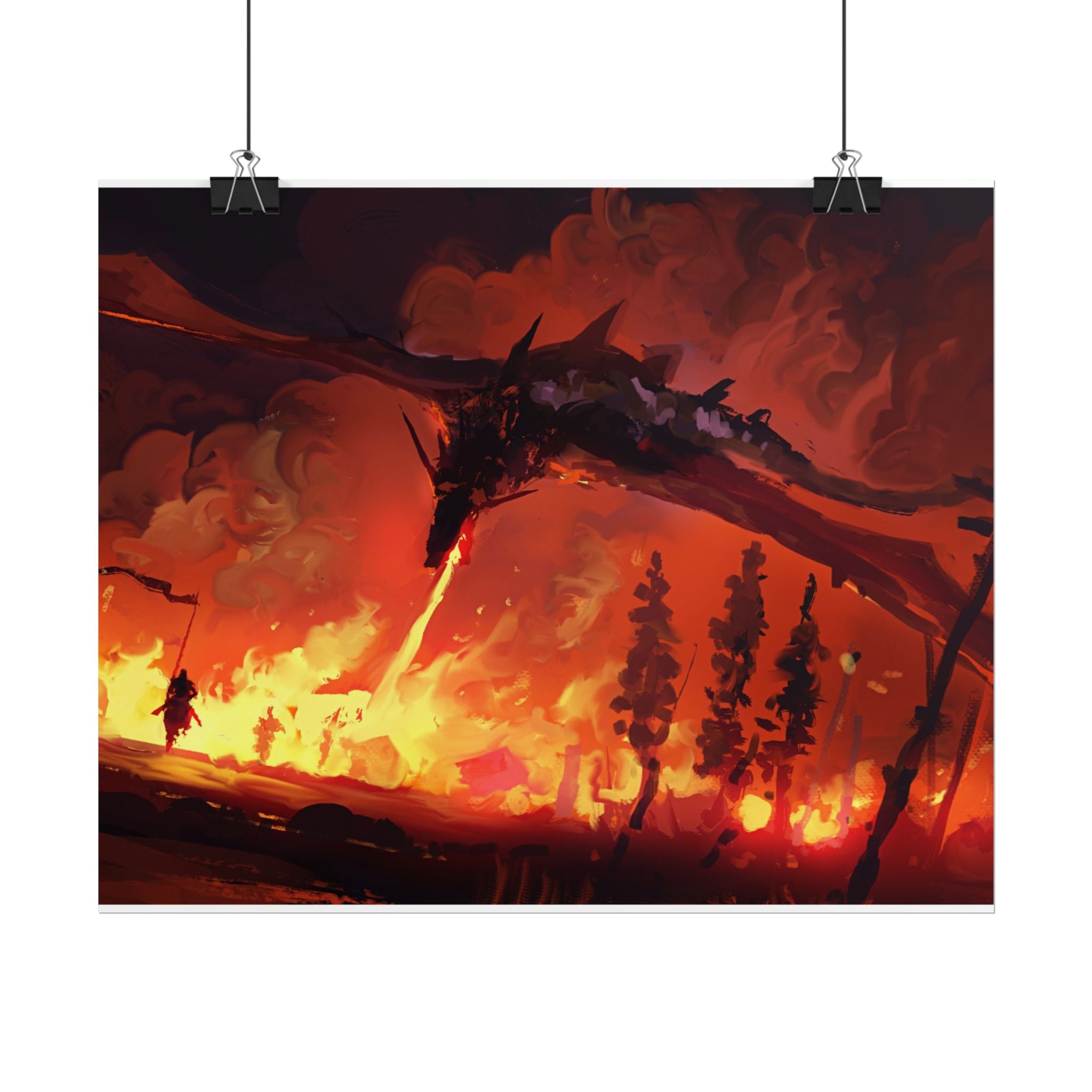 dragon-fire-rolled-poster-fantasy-art-print-mythical-creature-room-decor-dungeons-and-dragons-wall-art-magical-poster-print-m