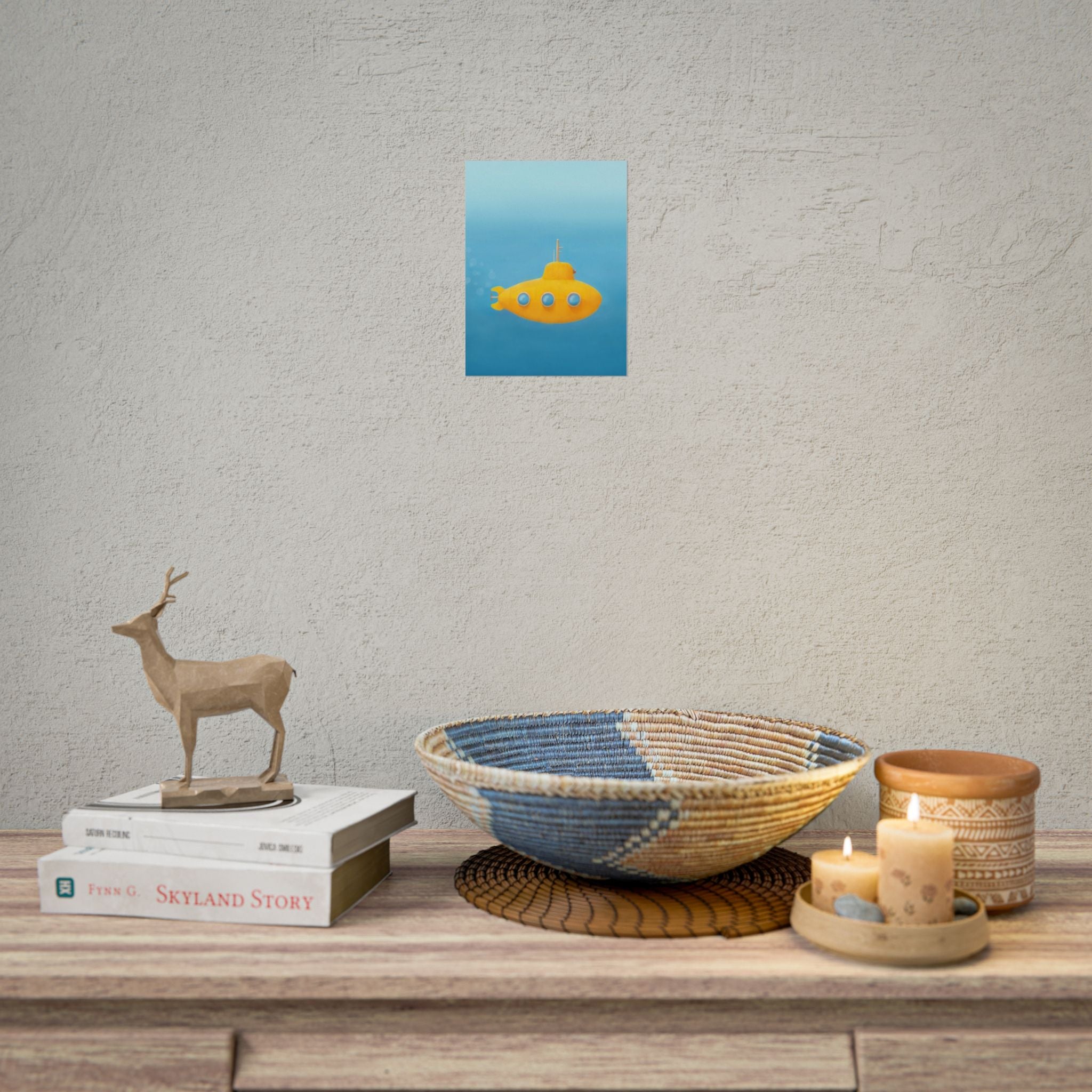 yellow-submarine-nursery-poster-art-fine-art-poster-wall-art-submarine-print-yellow-nursery-decor-gender-neutral-nursery