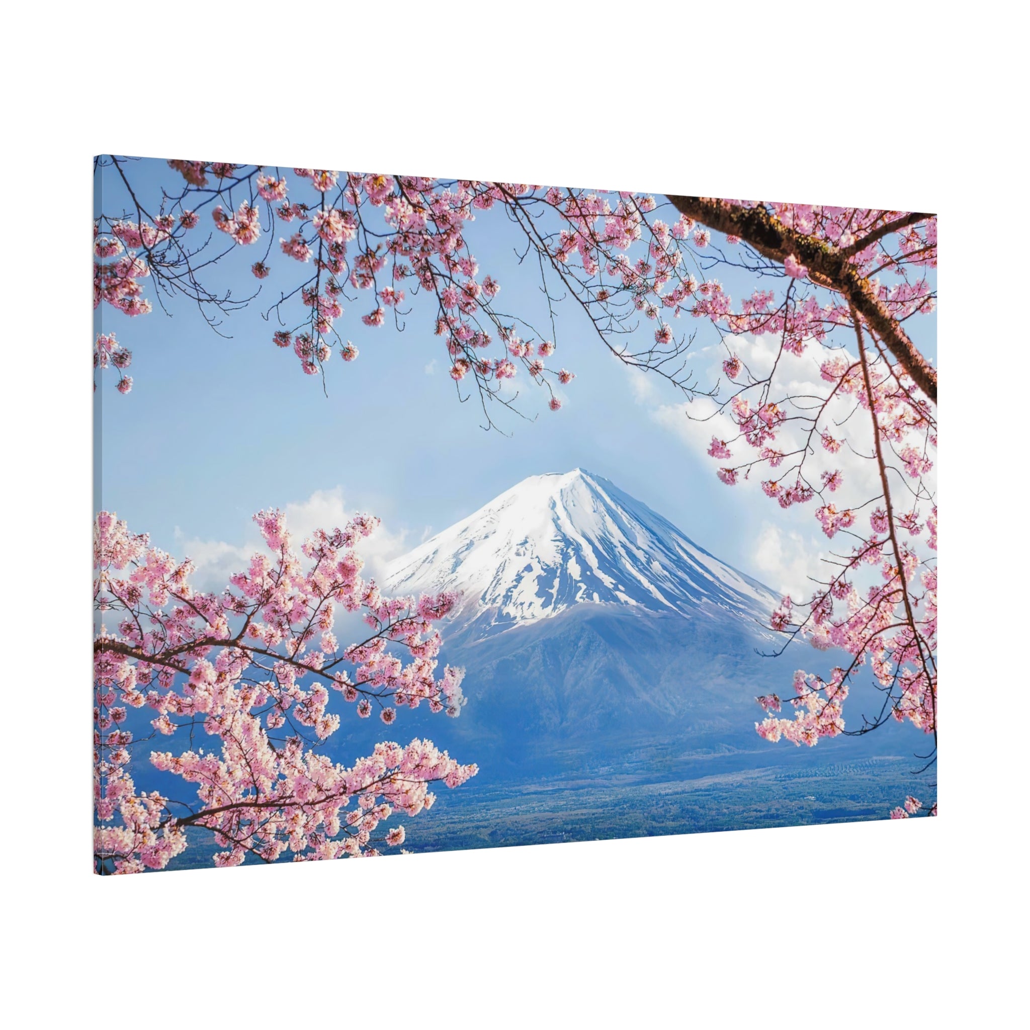 canvas-print-mount-fuji-cherry-blossom-wall-art-scenery-winter-sakura-flower-decor-stretched-matte-japanese-landscape-home-de