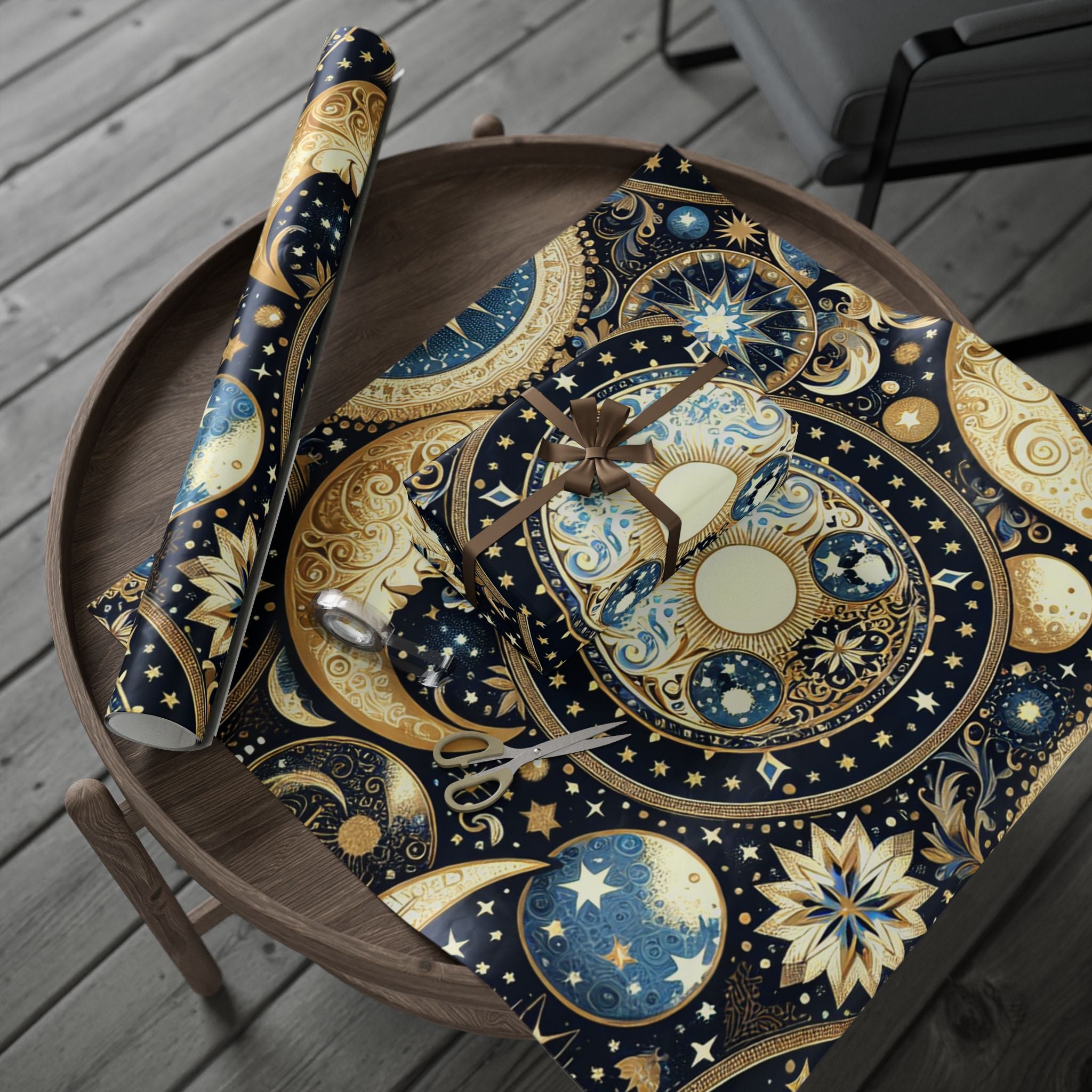 moon-and-stars-wrapping-paper-celestial-gift-wrap-night-sky-presents-space-theme-party-supplies-galaxy-gift-packaging