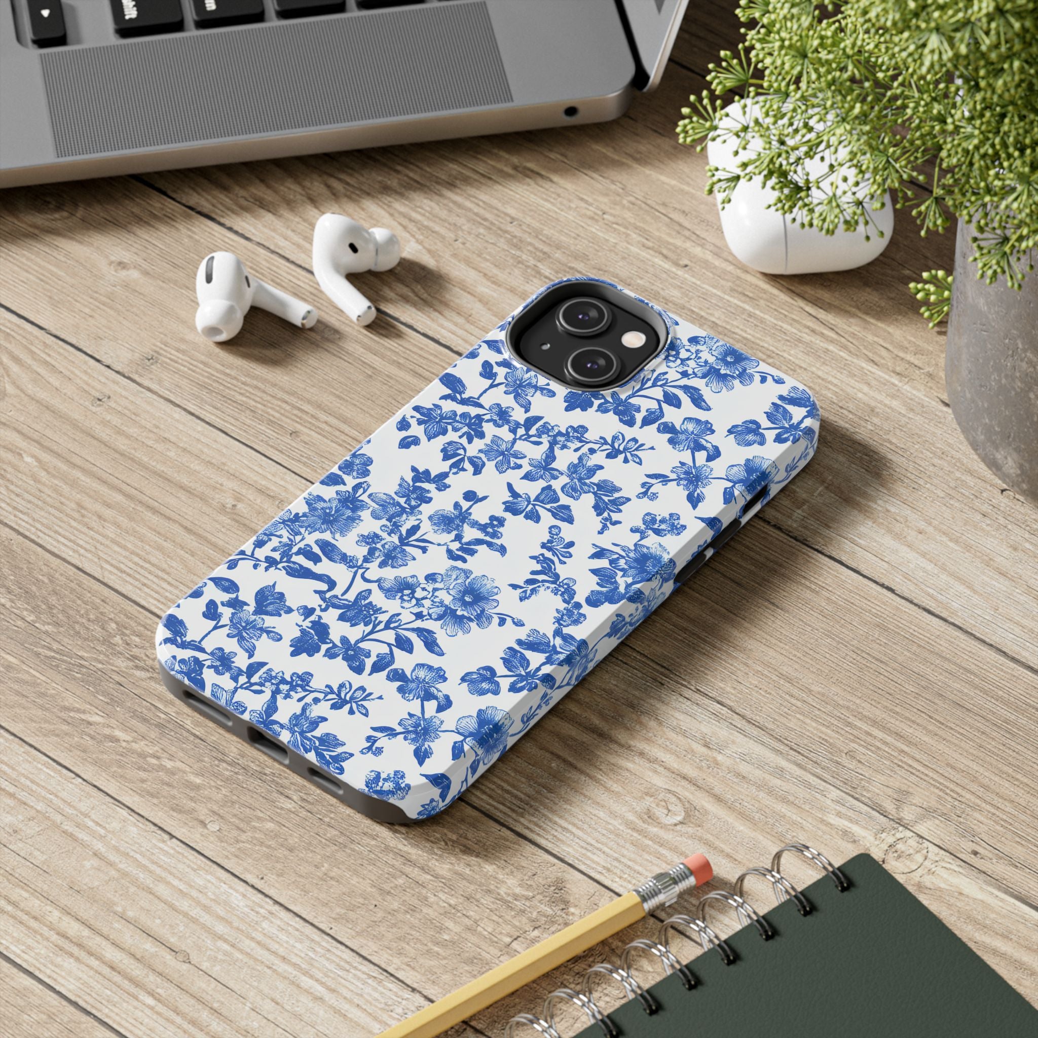 french-toile-floral-tough-iphone-case-blue-iphone-cover-protective-iphone-case-hard-shell-iphone-case-vintage-design-phone-ca