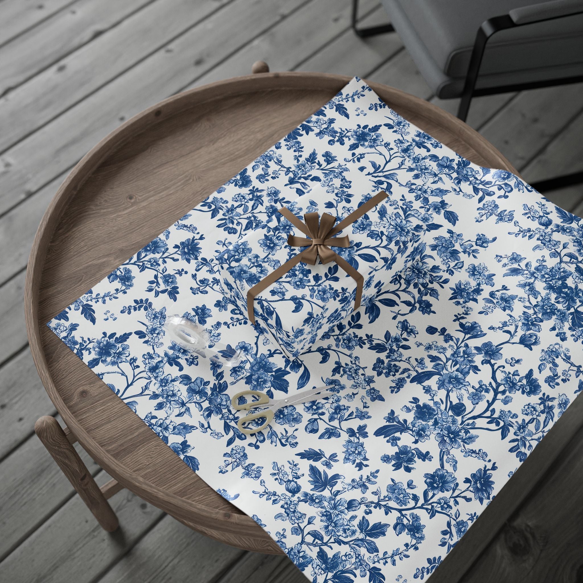 wrapping-papers-blue-french-toile-floral-elegant-gift-wrap-holiday-gift-wrap-birthday-wrapping-paper-wedding-gift-wrap-christ