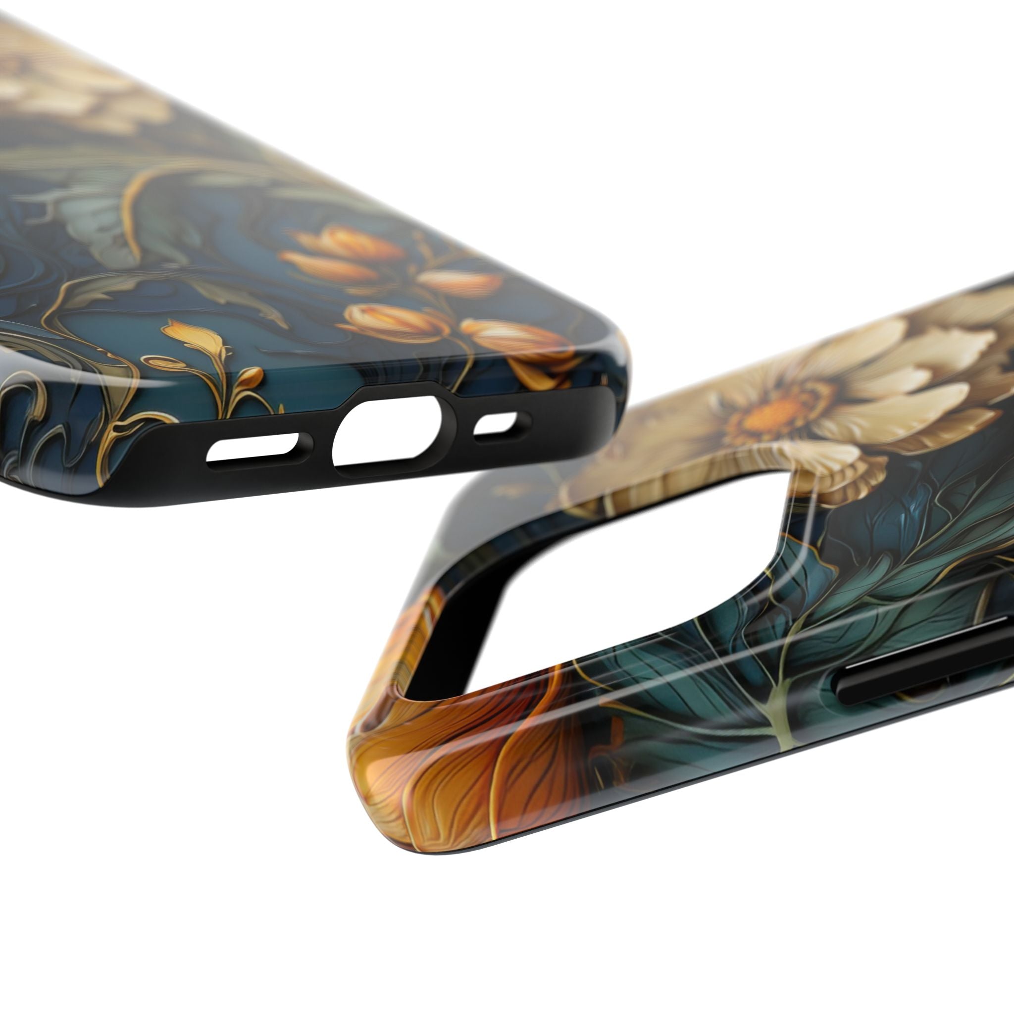 textured-art-nouveau-floral-tough-phone-case-cottagecore-iphone-case-unique-floral-phone-cover-vintage-style-iphone-case-prot