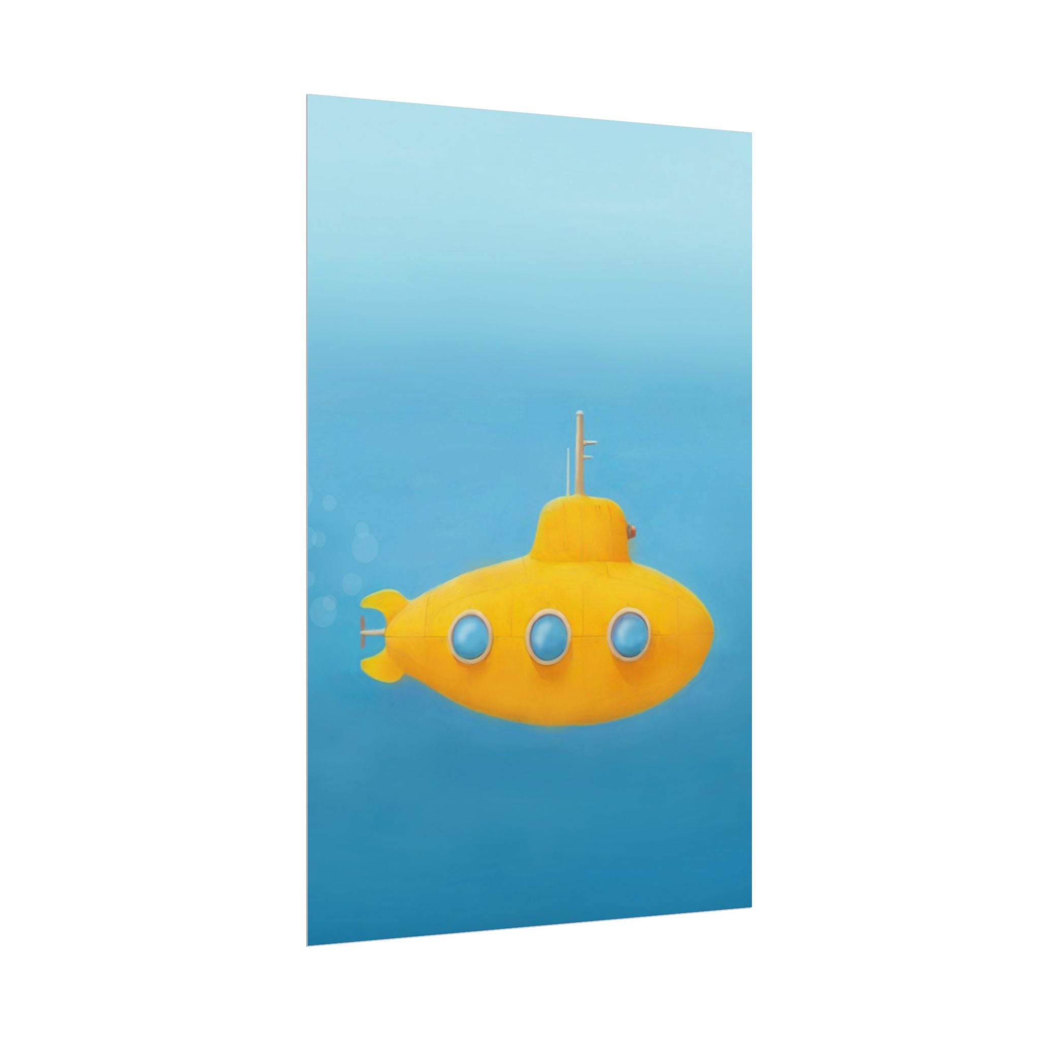 yellow-submarine-nursery-poster-art-fine-art-poster-wall-art-submarine-print-yellow-nursery-decor-gender-neutral-nursery