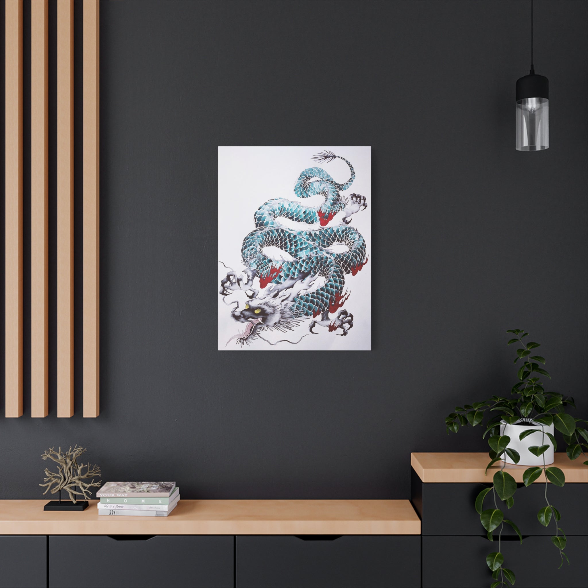 canvas-wall-art-japanese-dragon-mythology-print-matte-stretched-home-decor-asian-inspired-art-mythical-creature-artwork