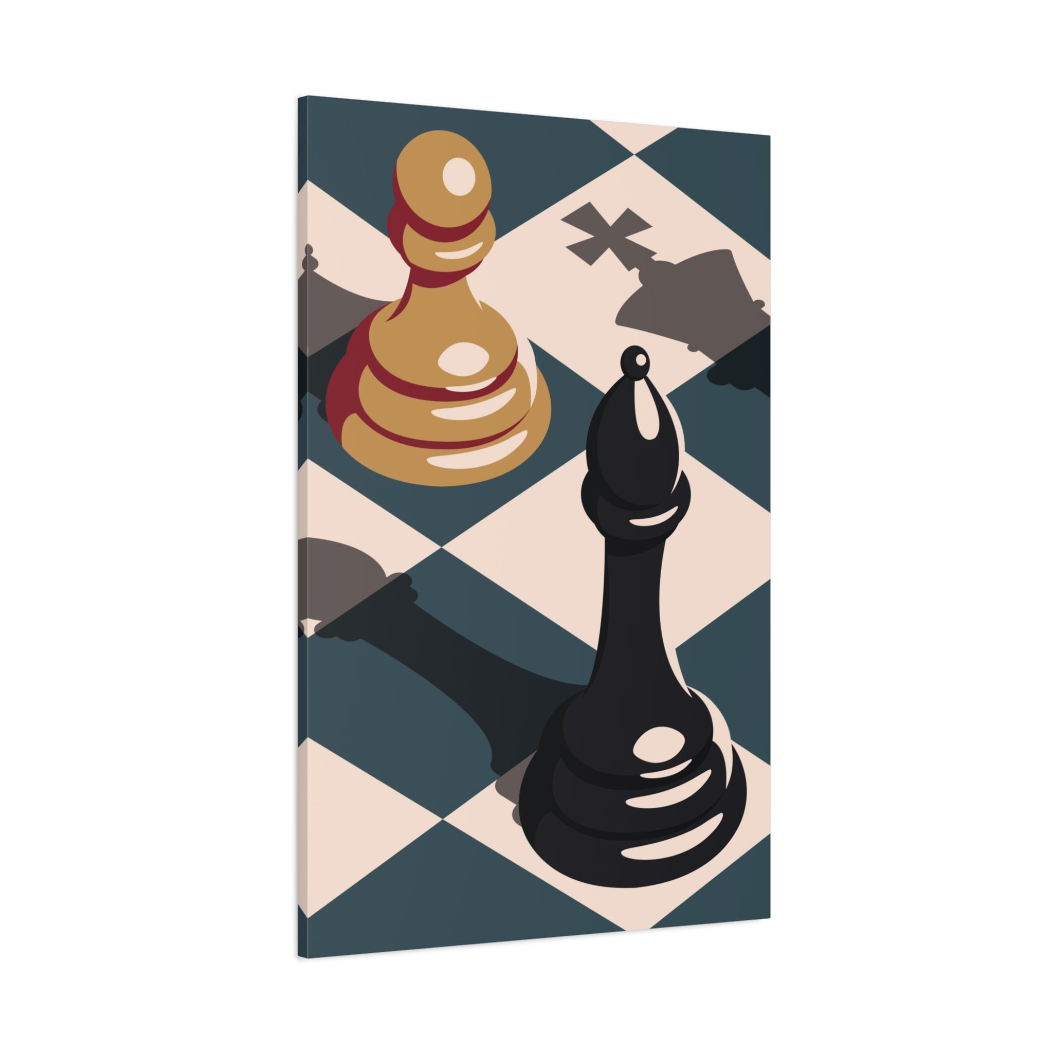 canvas-print-chess-bishop-poster-home-decor-chess-lover-gift-matte-art-print-stretched-wall-art-chess-artwork-chess-enthusias