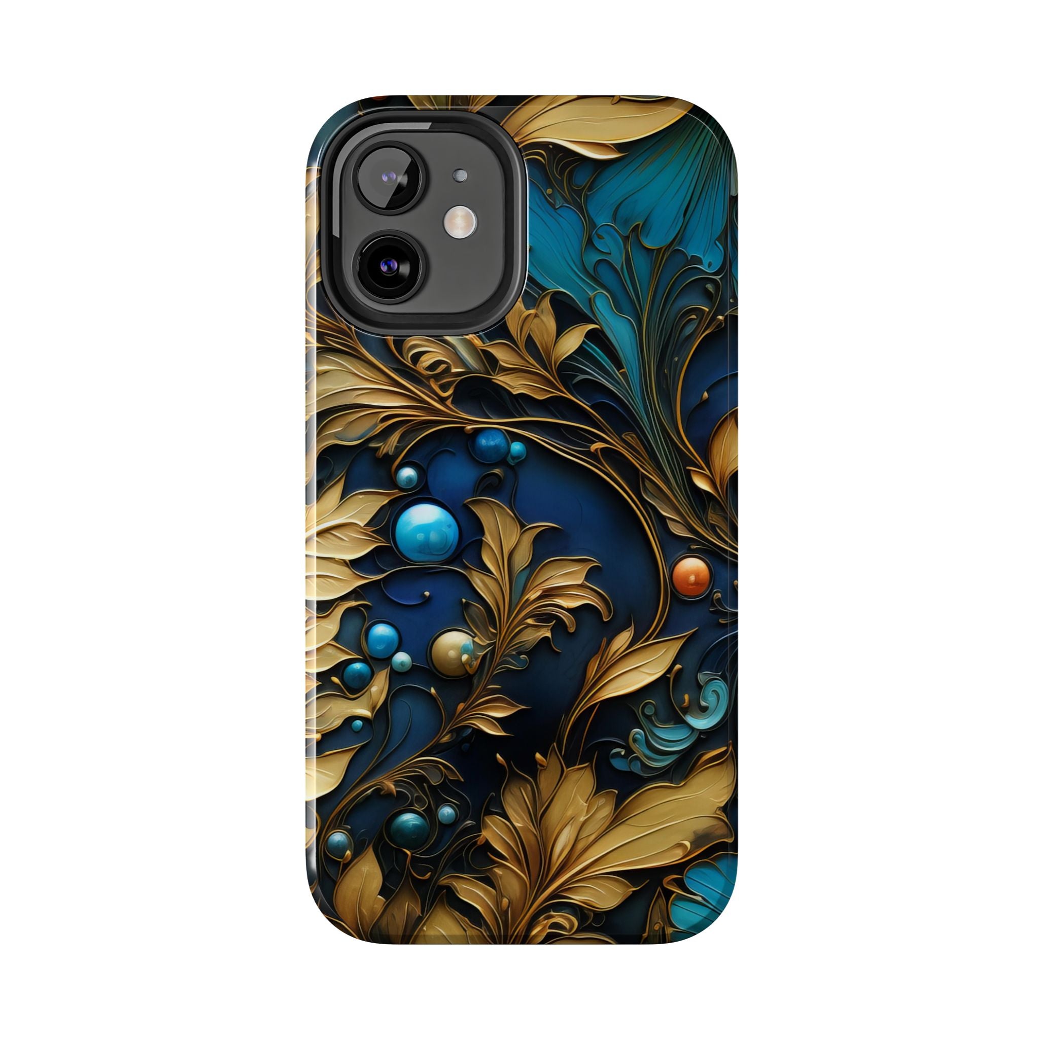 textured-art-nouveau-floral-tough-phone-case-cottagecore-iphone-case-unique-floral-phone-cover-vintage-style-iphone-case-prot