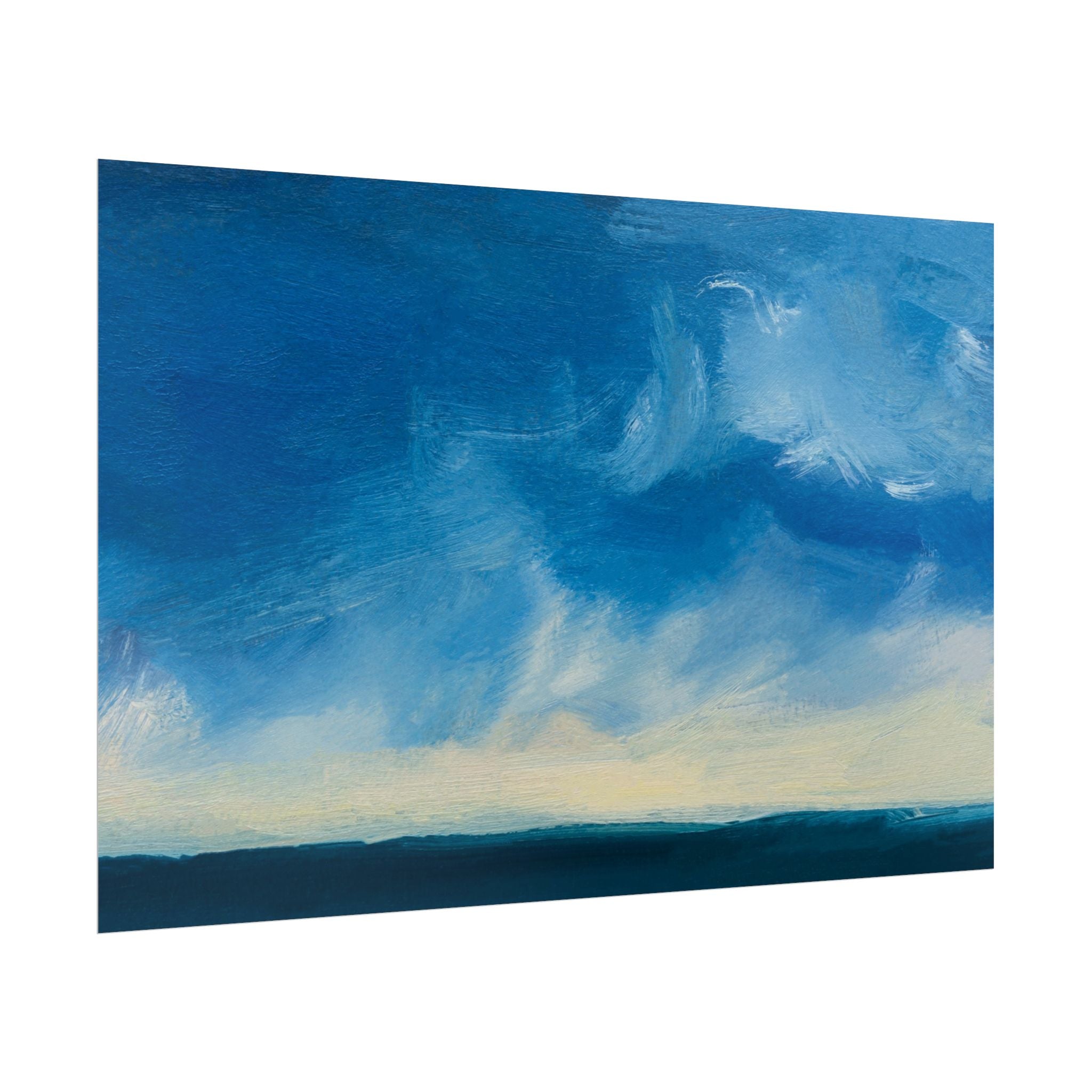 Blue Abstract Poster Print - Ocean and Sky, Home Decor, Office Wall Art, Gift for Art Lovers, Blue Room Decor, Abstract