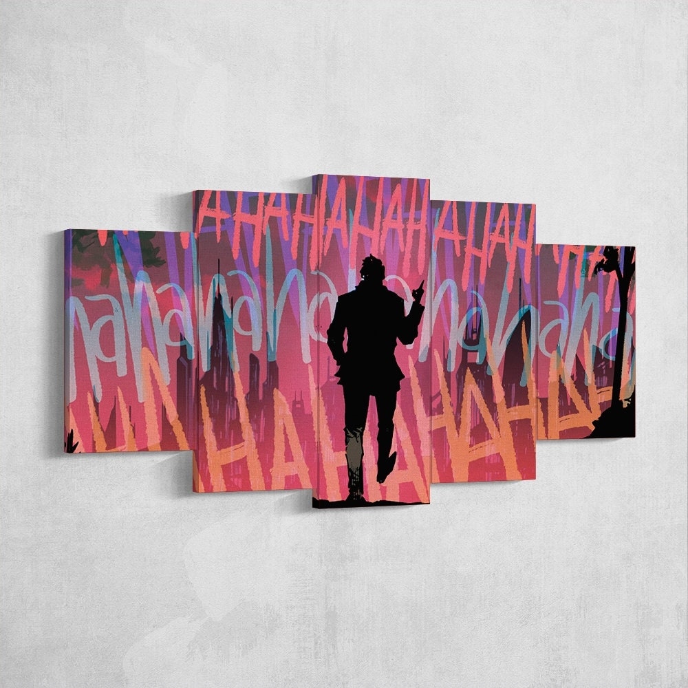 joker-2019-joker-movie-5-piece-canvas-wall-art-joaquin-phoenix-extra-large-wall-art-joker-poster-joker-5-piece-joker-5-panel-
