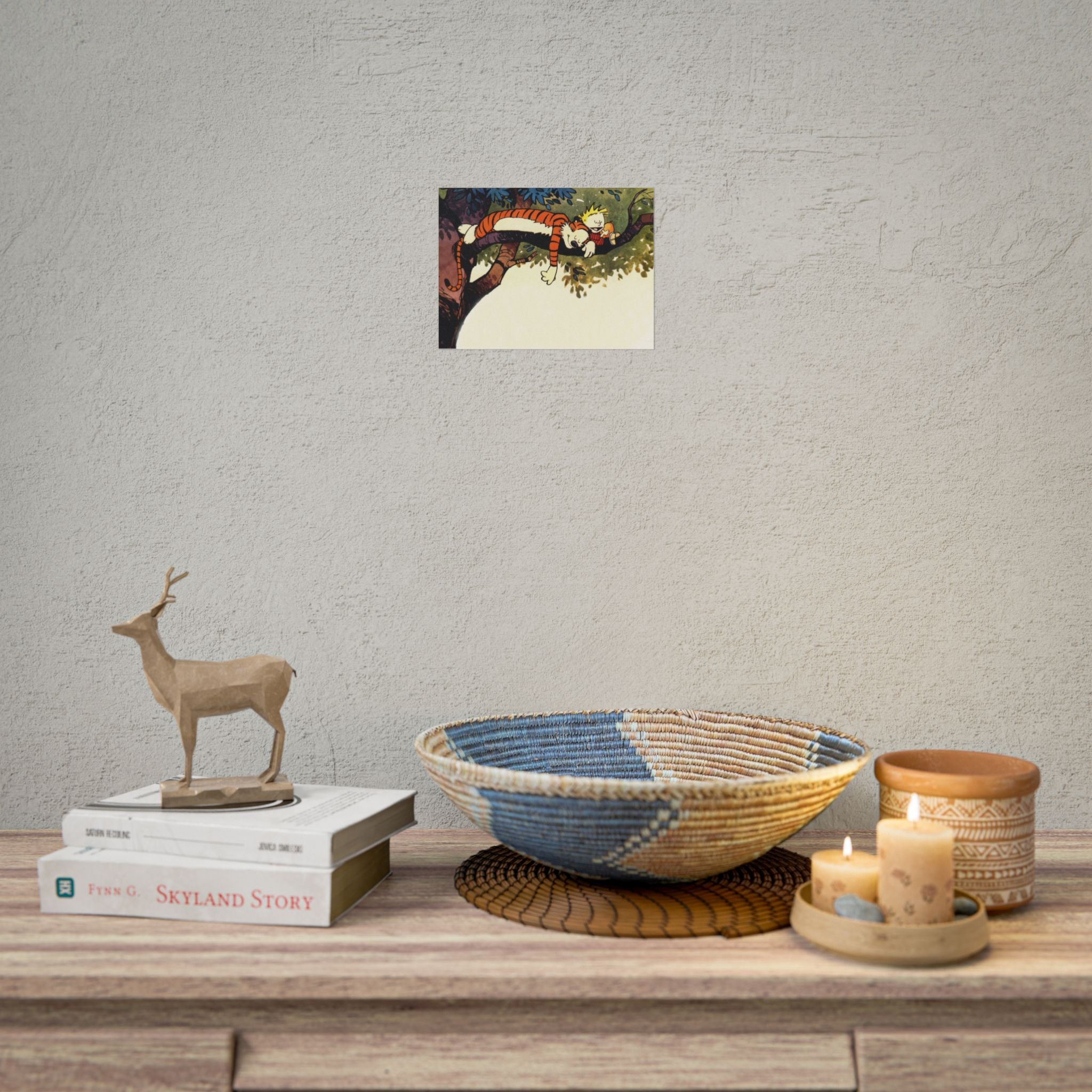 Calvin and Hobbes Poster Wall Art - Nostalgic Cartoon Wall Decor - Unique Birthday Gift for Fans - Timeless Comic Book Art