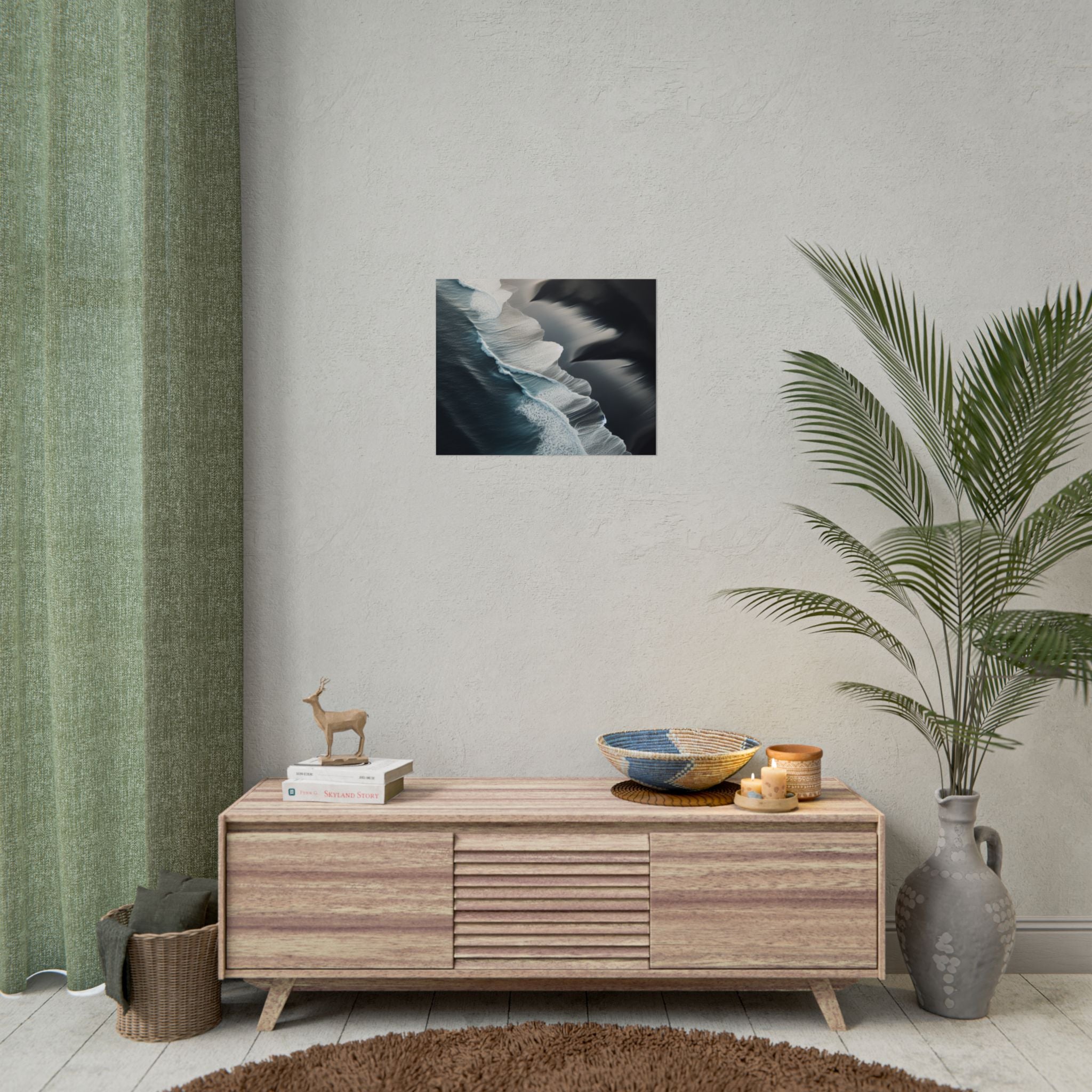 beach-wall-art-ocean-minimalist-poster-print-coastal-photography-ocean-print-sand-landscape-home-office-decoration