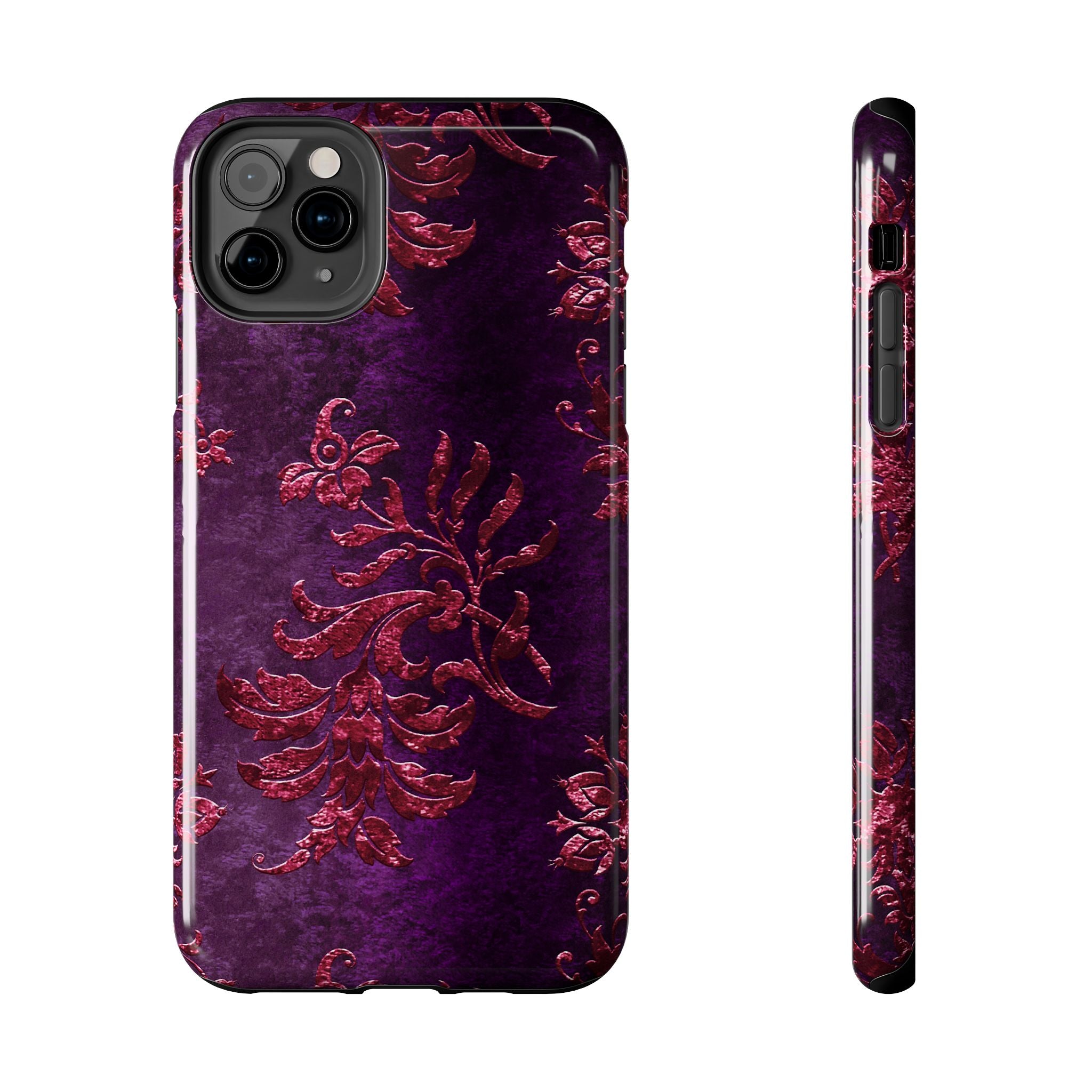 embossed-burgundy-velvet-tough-iphone-case-protective-iphone-cover-heavy-duty-iphone-case-rugged-phone-case-durable-smartphon