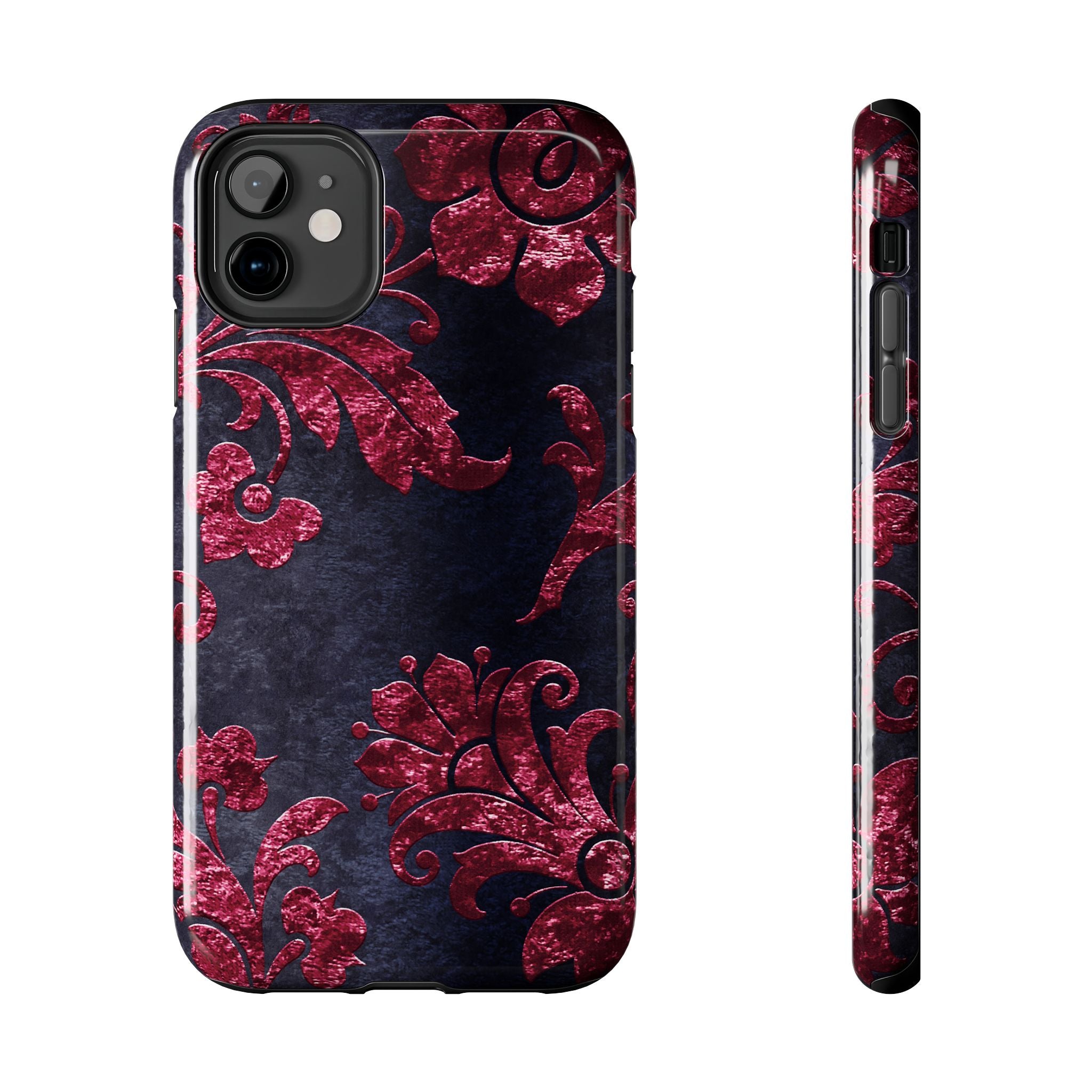 embossed-burgundy-velvet-tough-iphone-case-protective-iphone-cover-heavy-duty-iphone-case-rugged-phone-case-durable-smartphon