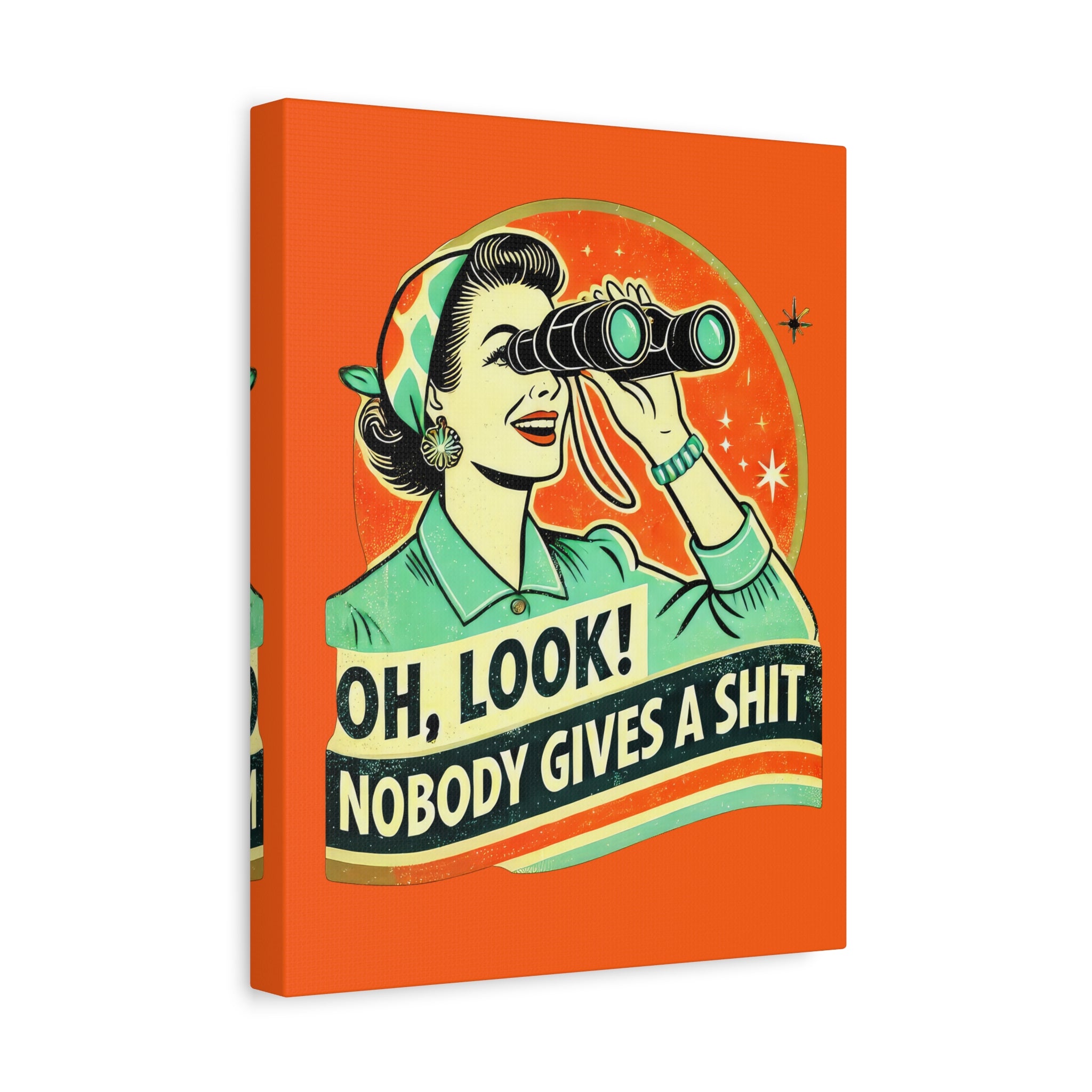 canvas-wall-art-funny-retro-woman-humorous-home-decor-matte-stretched-print-gift-for-her-vintage-style-poster-unique-wall