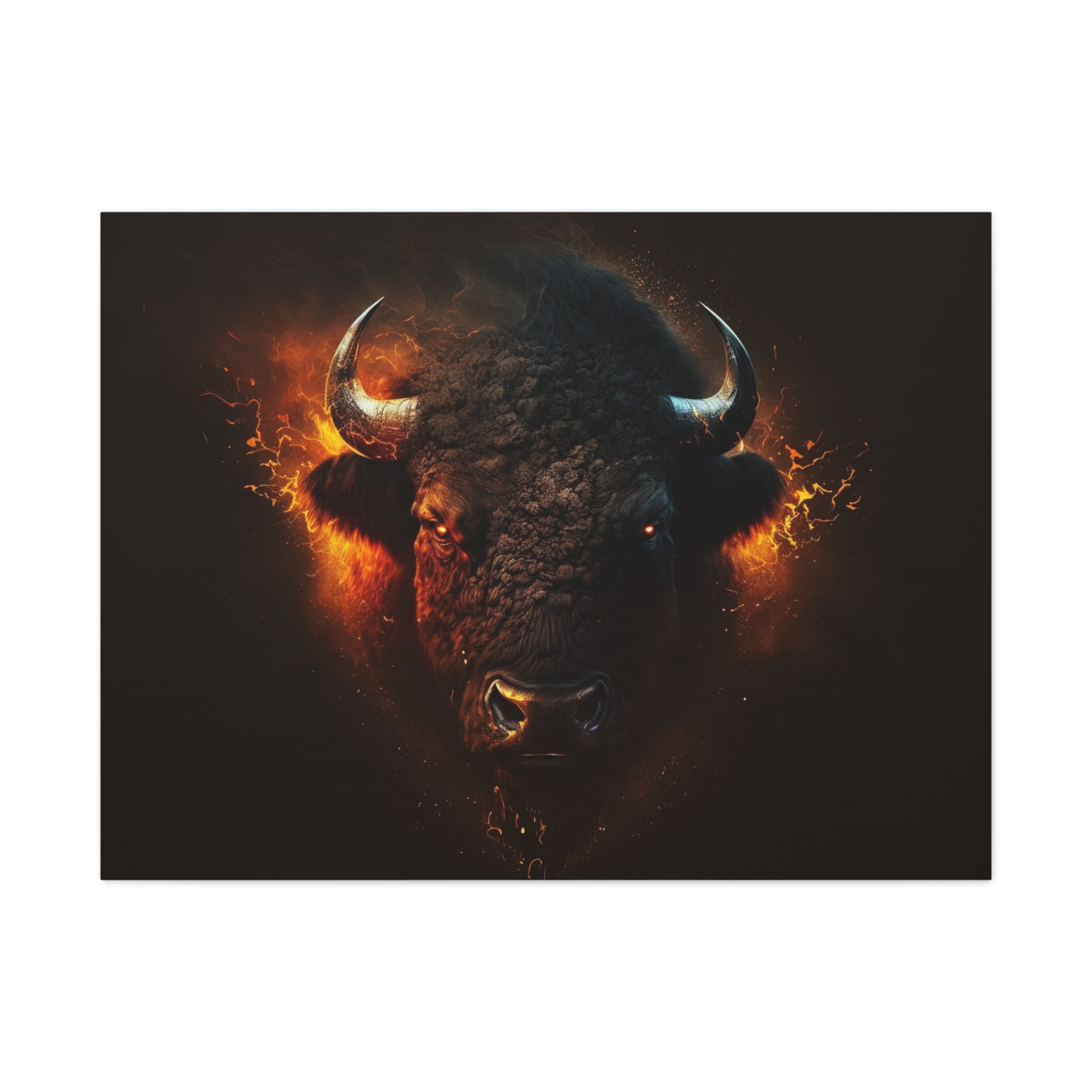 canvas-print-bison-art-wall-decor-buffalo-gift-wildlife-home-decoration-western-bison-painting-nature-lover-gift-farm-house-w