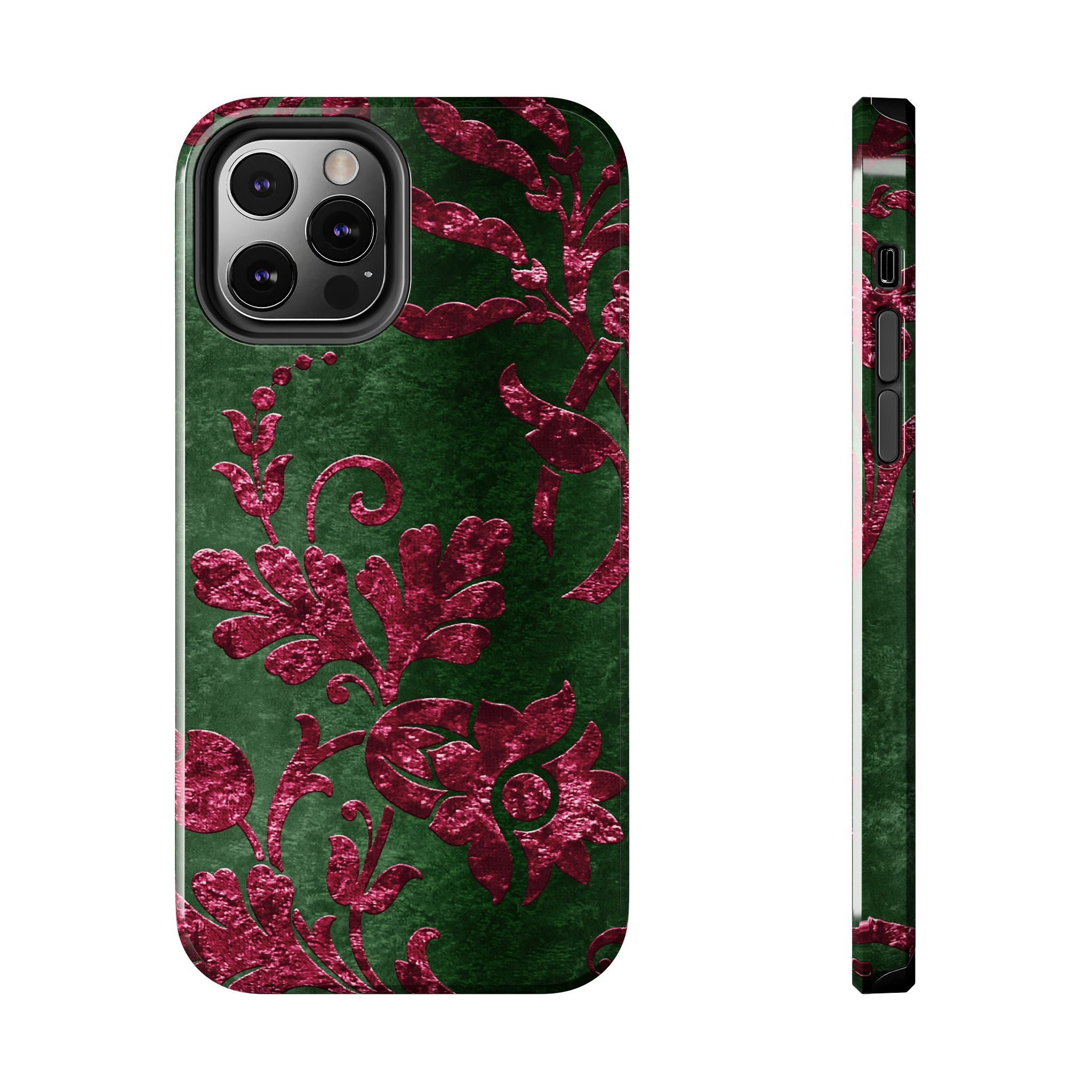 embossed-burgundy-velvet-tough-iphone-case-protective-iphone-cover-heavy-duty-iphone-case-rugged-phone-case-durable-smartphon