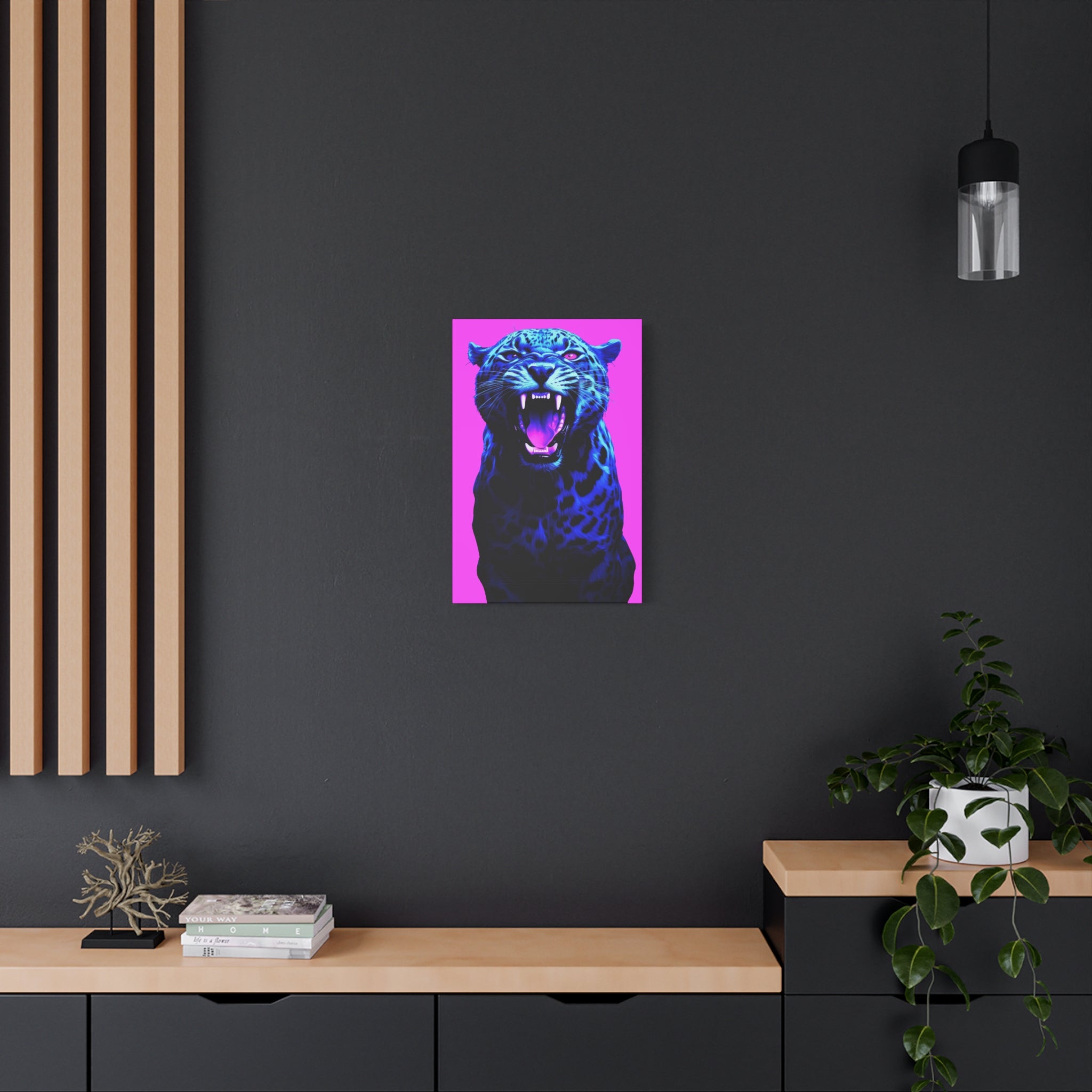 canvas-print-neon-leopard-wall-art-vaporwave-home-decor-stretched-matte-canvas-living-room-decor