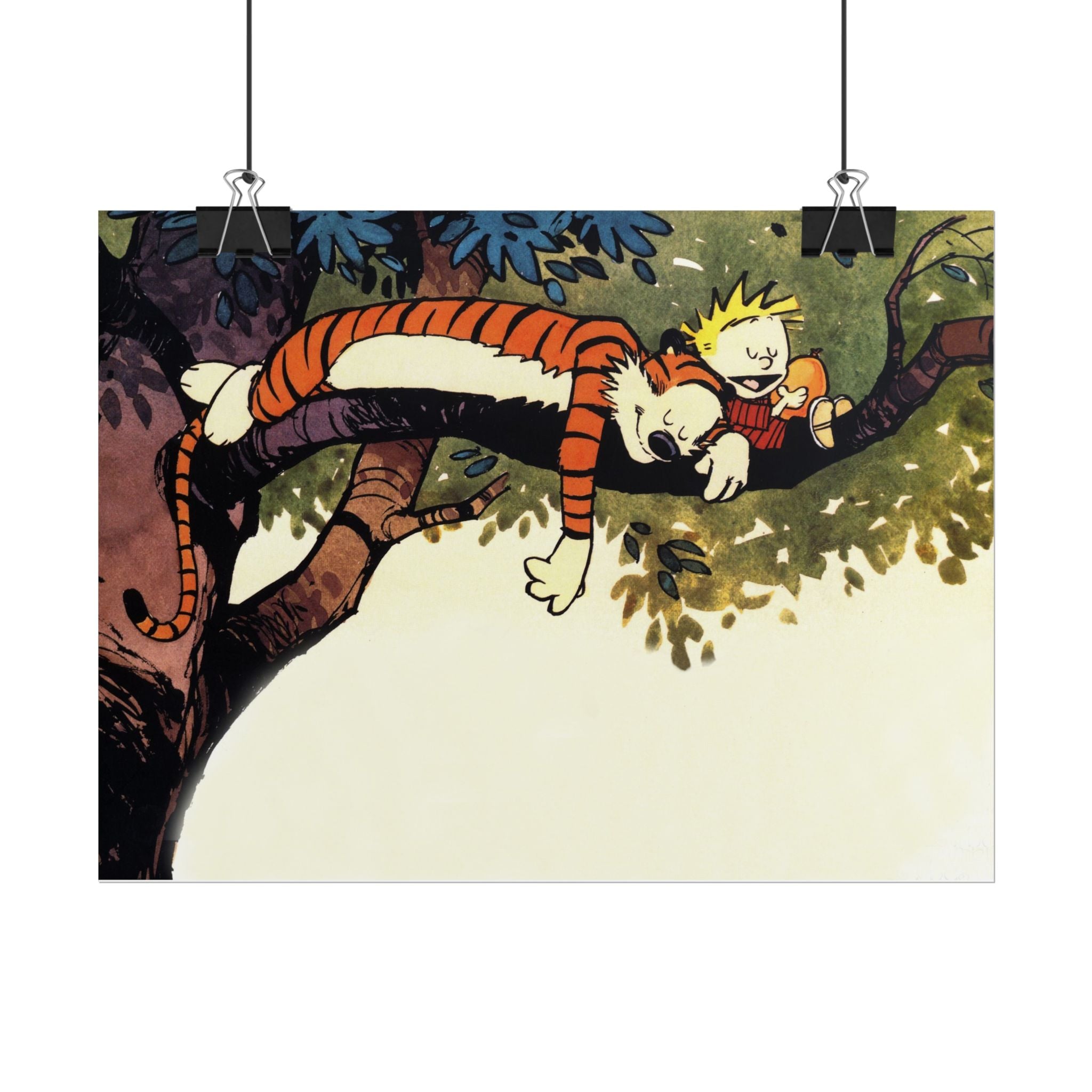 Calvin and Hobbes Poster Wall Art - Nostalgic Cartoon Wall Decor - Unique Birthday Gift for Fans - Timeless Comic Book Art