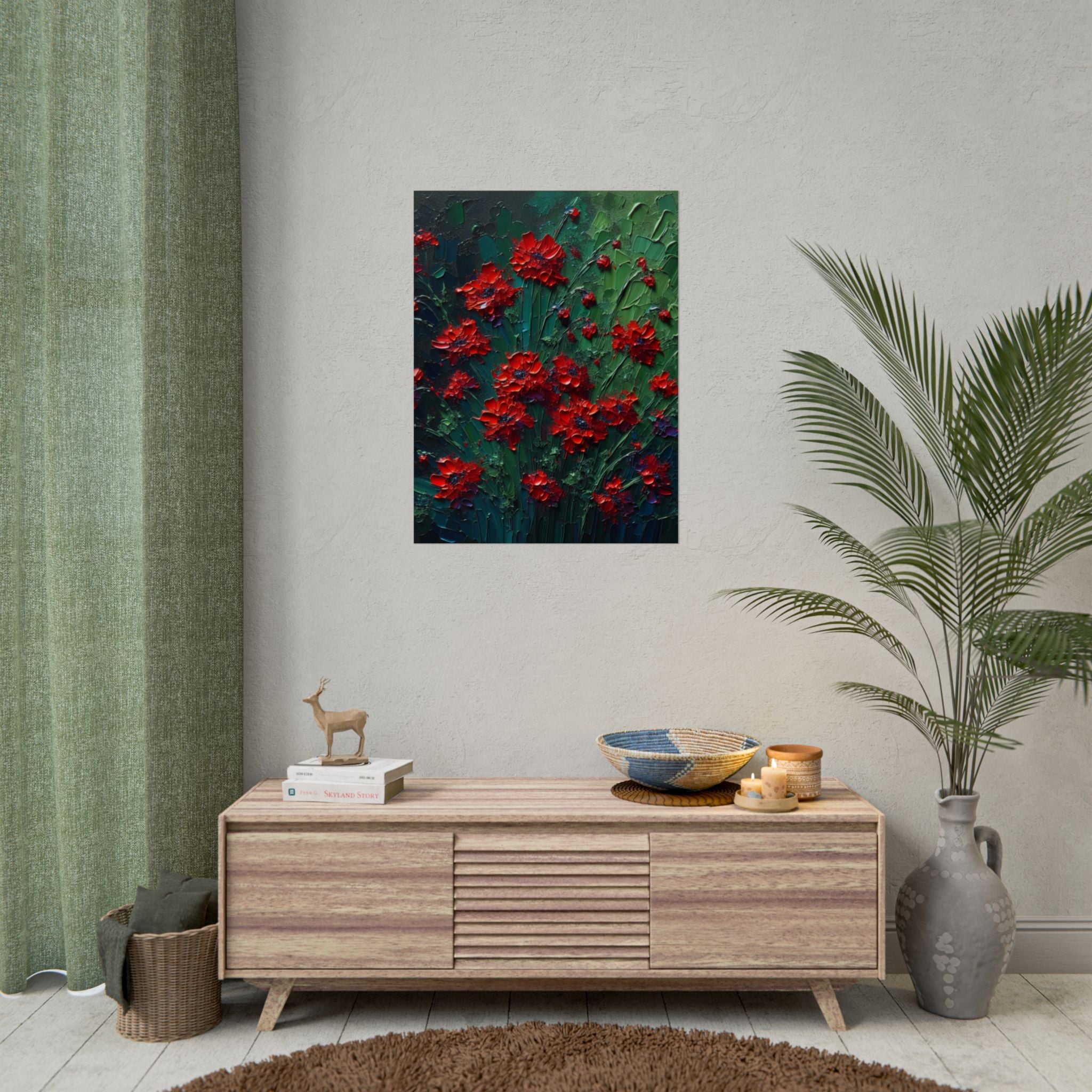 red-wildflowers-poster-print-impasto-oil-painting-look-elegant-floral-wall-art-home-decor-floral-print-gift-for-nature-lover