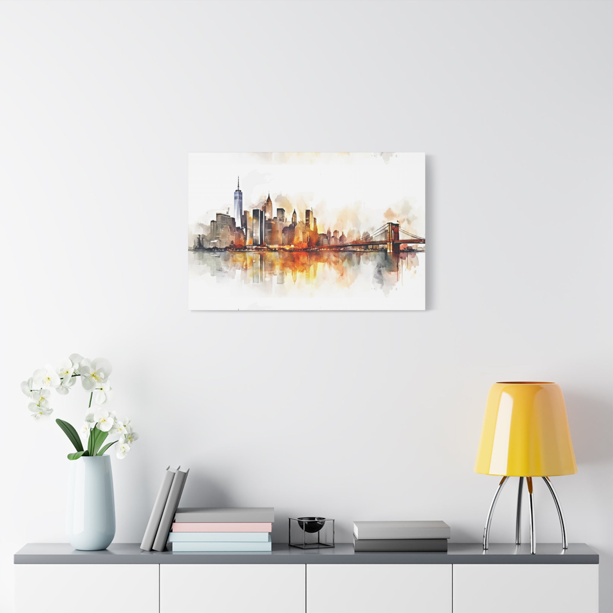 canvas-wall-art-print-watercolor-new-york-city-cityscape-home-decor-matte-stretched-alternative-nyc-wall-decor-urban-landscap