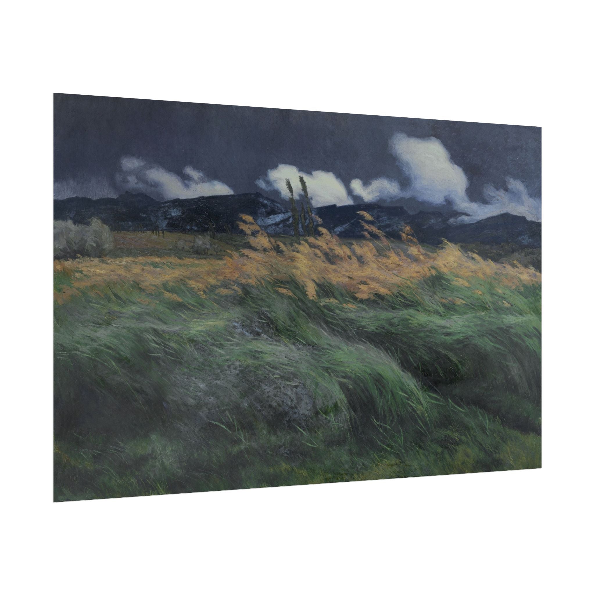 Louis Patru Poster Print, Fields Art Print, Fields Landscape Painting, Rustic Canvas Wall Art, Farmhouse Wall Decor, Landscape Print