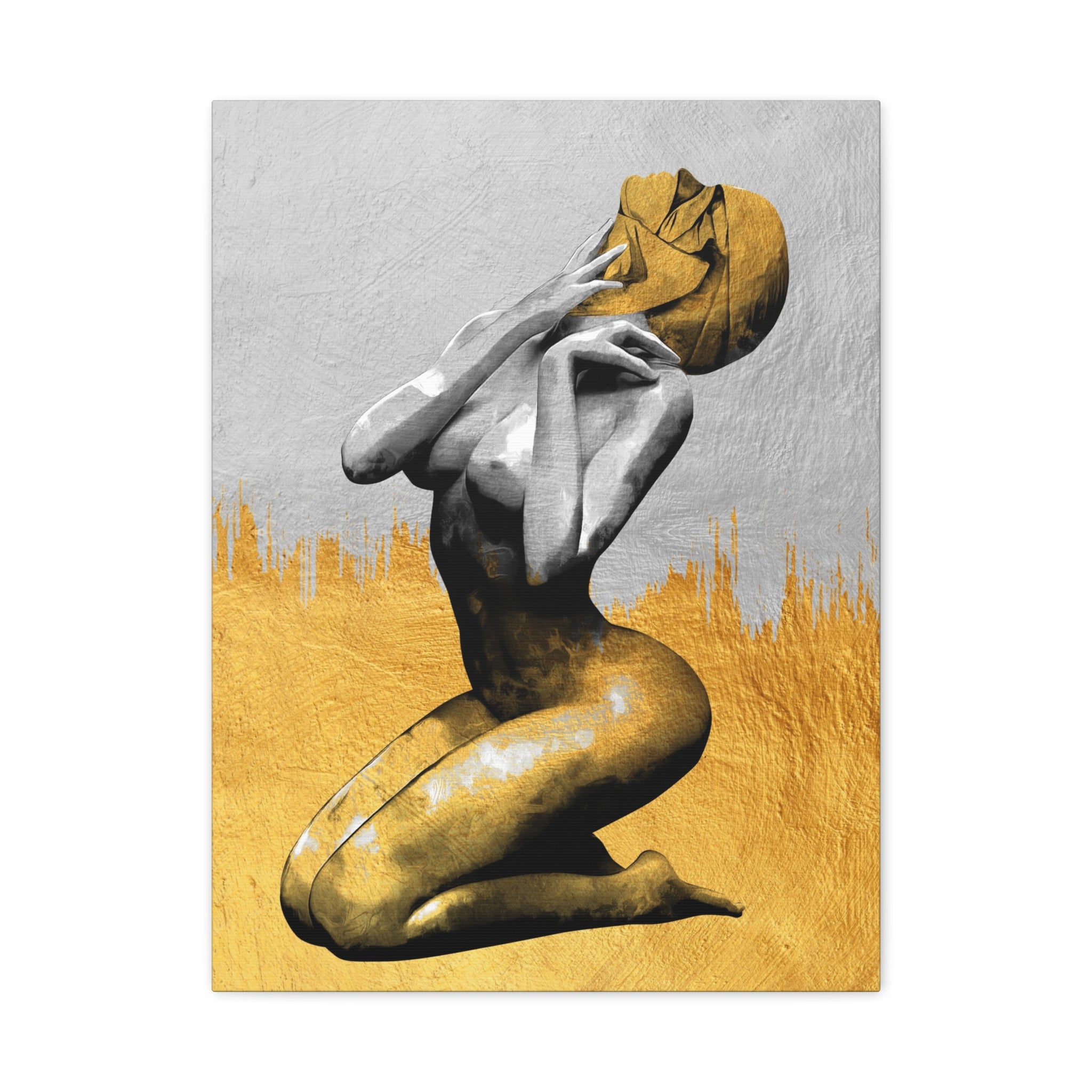 canvas-print-modern-art-nude-art-golden-decor-stretched-matte-canvas-wall-art-for-living-room-alternative-art-print-artwork