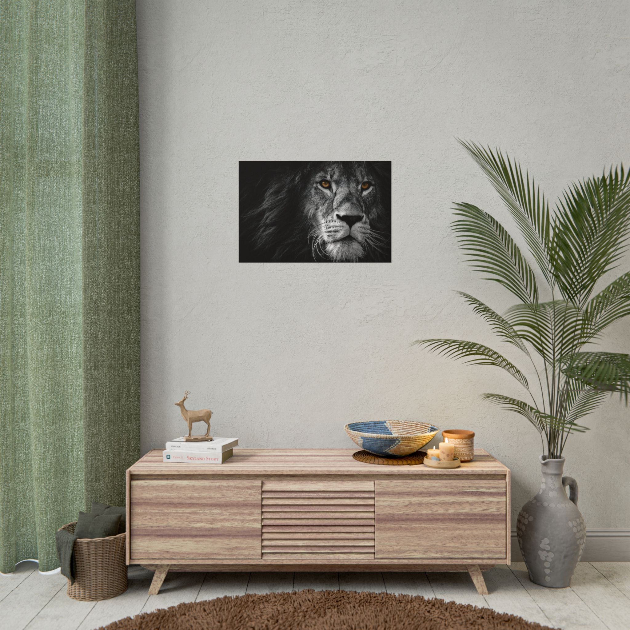 poster-print-lion-wall-art-black-and-white-monochrome-decor-living-room-decor-lion-poster-jungle-animal-art-print-wildlife-sa