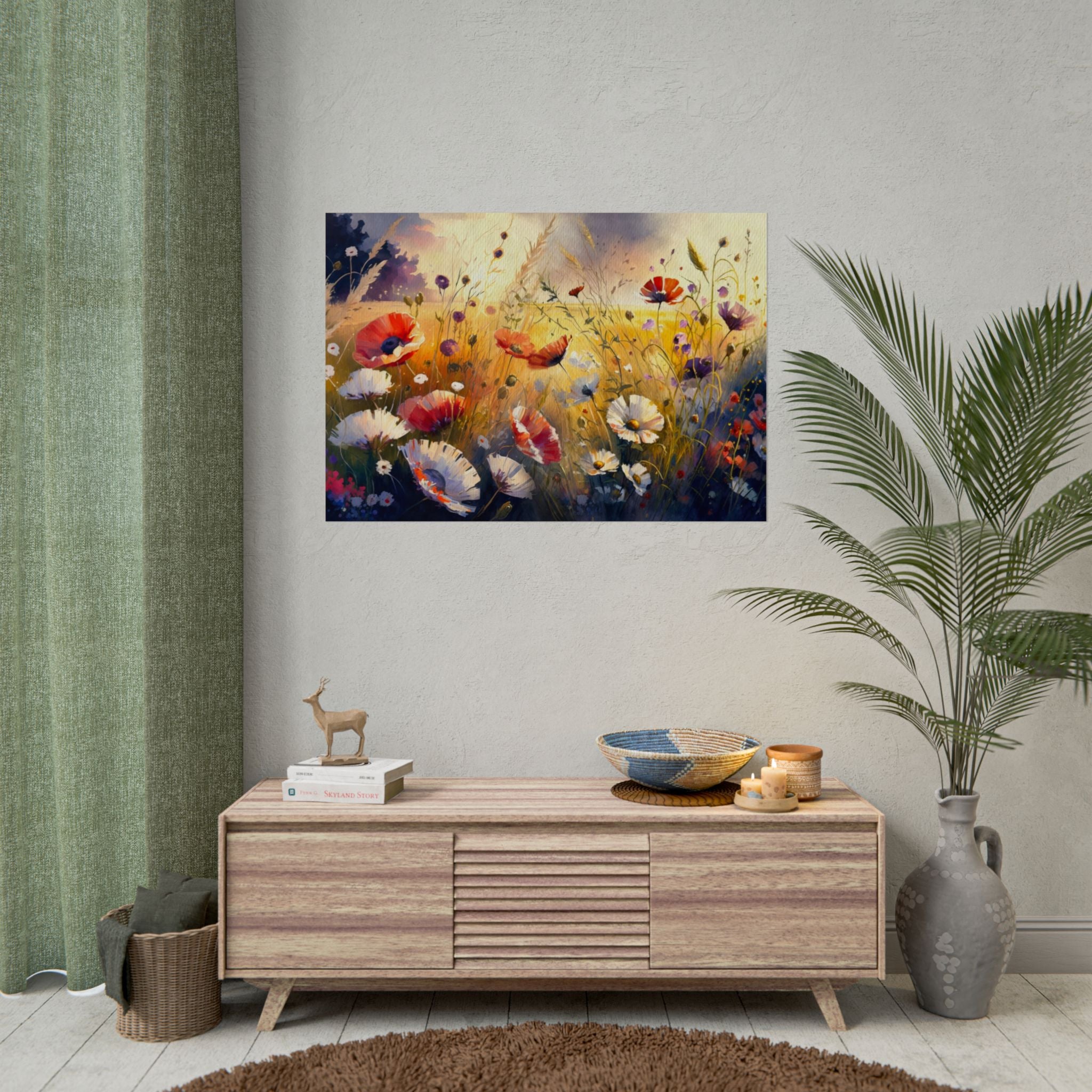 wild-flower-market-poster-wall-decor-floral-home-decor-vintage-botanical-landscape-farm-house-wall-art-field-of-flowers-print