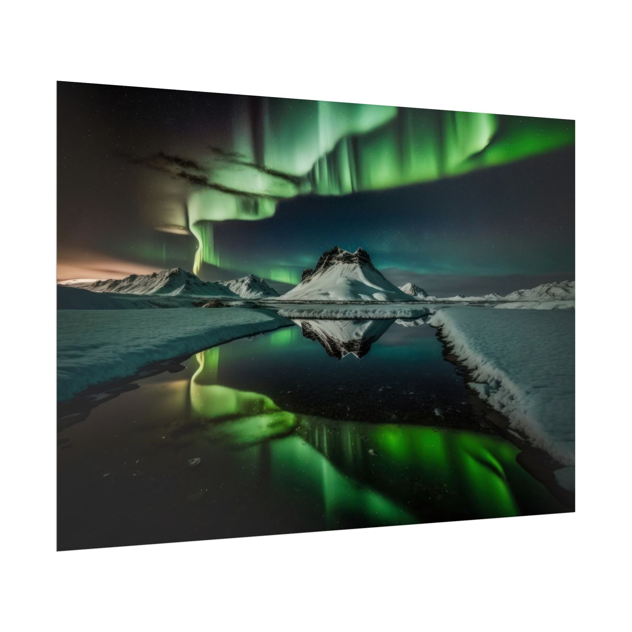 Aurora Borealis Poster Wall Art Print, Scenery Northern Lights,  Home Decor, Starry Night Photography, Housewarming Gifts