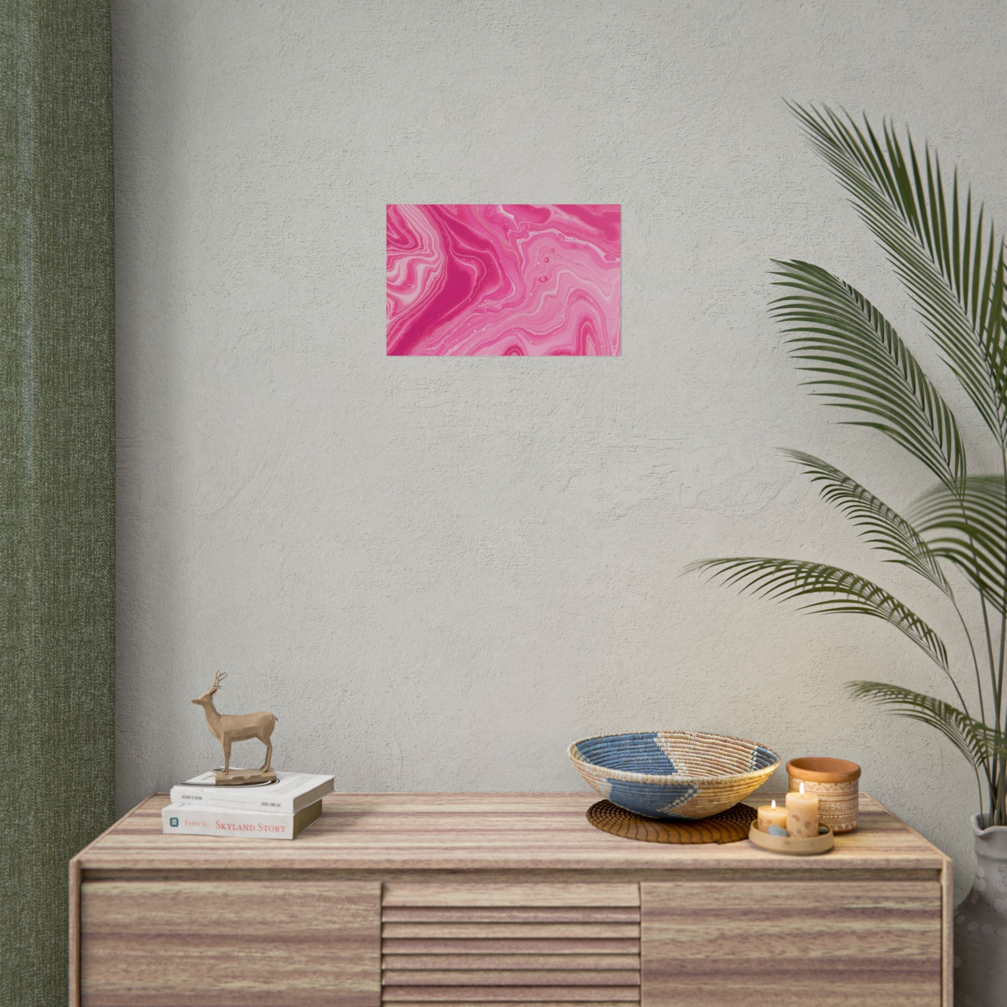 pink-wave-abstract-minimalist-poster-print-pink-decor-pink-poster-wall-art-modern-home-decor-large-wall-art-for-living-room