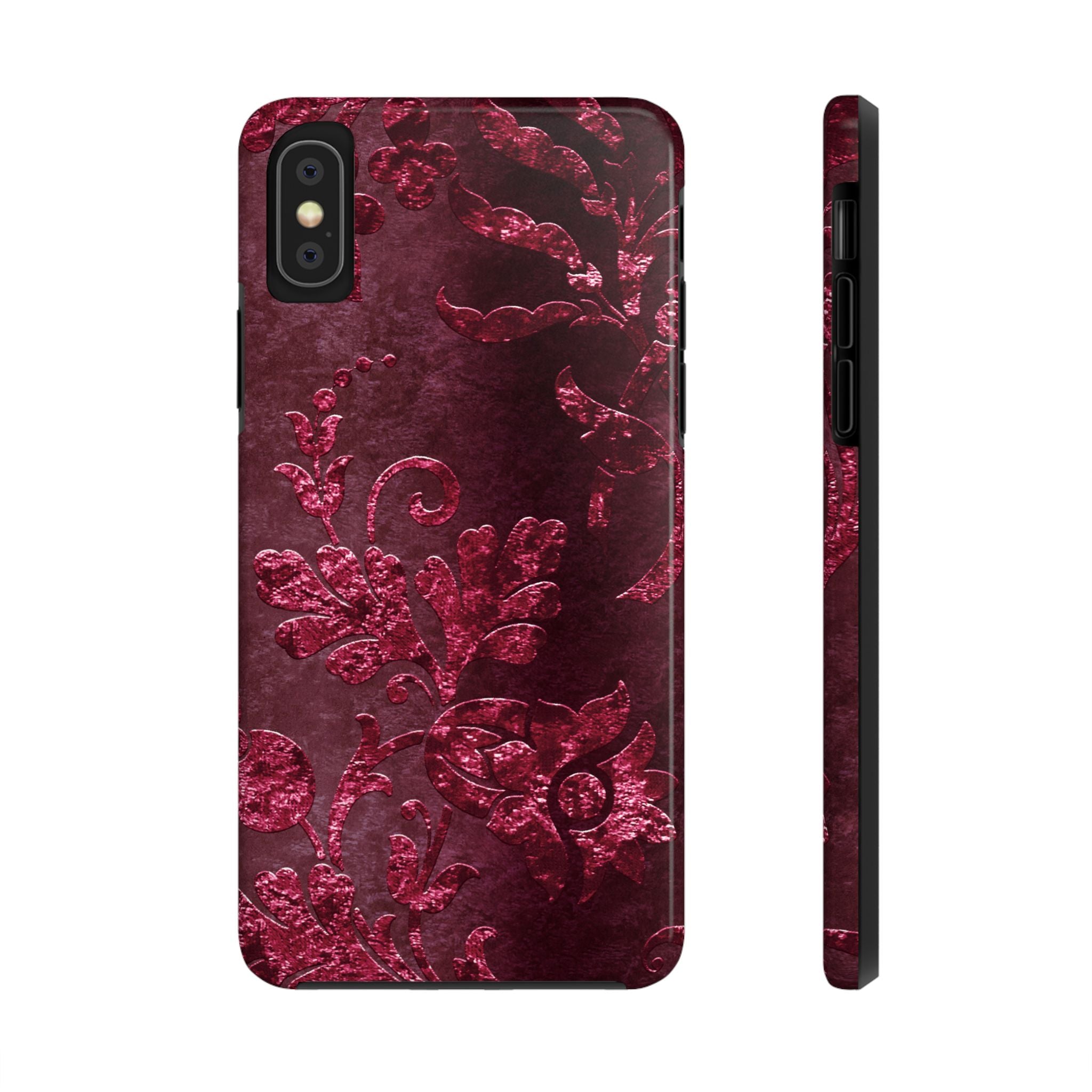 embossed-burgundy-velvet-tough-iphone-case-protective-iphone-cover-heavy-duty-iphone-case-rugged-phone-case-durable-smartphon