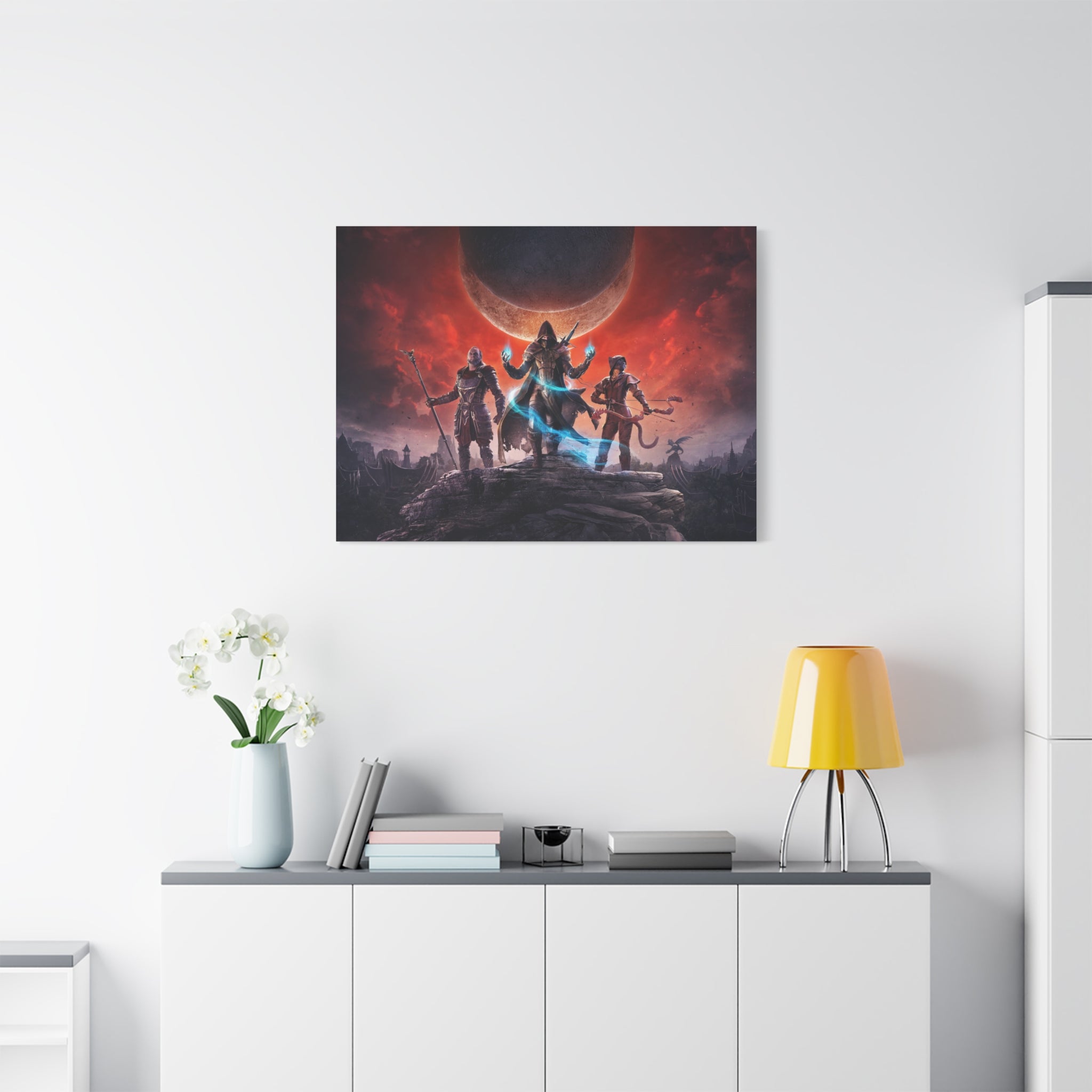 The Elder Scrolls Elsweyr, Skyrim Canvas Wall Art - Dragon Game Canvas Print Room Decor, Gaming Wall Art, Skyrim Gift