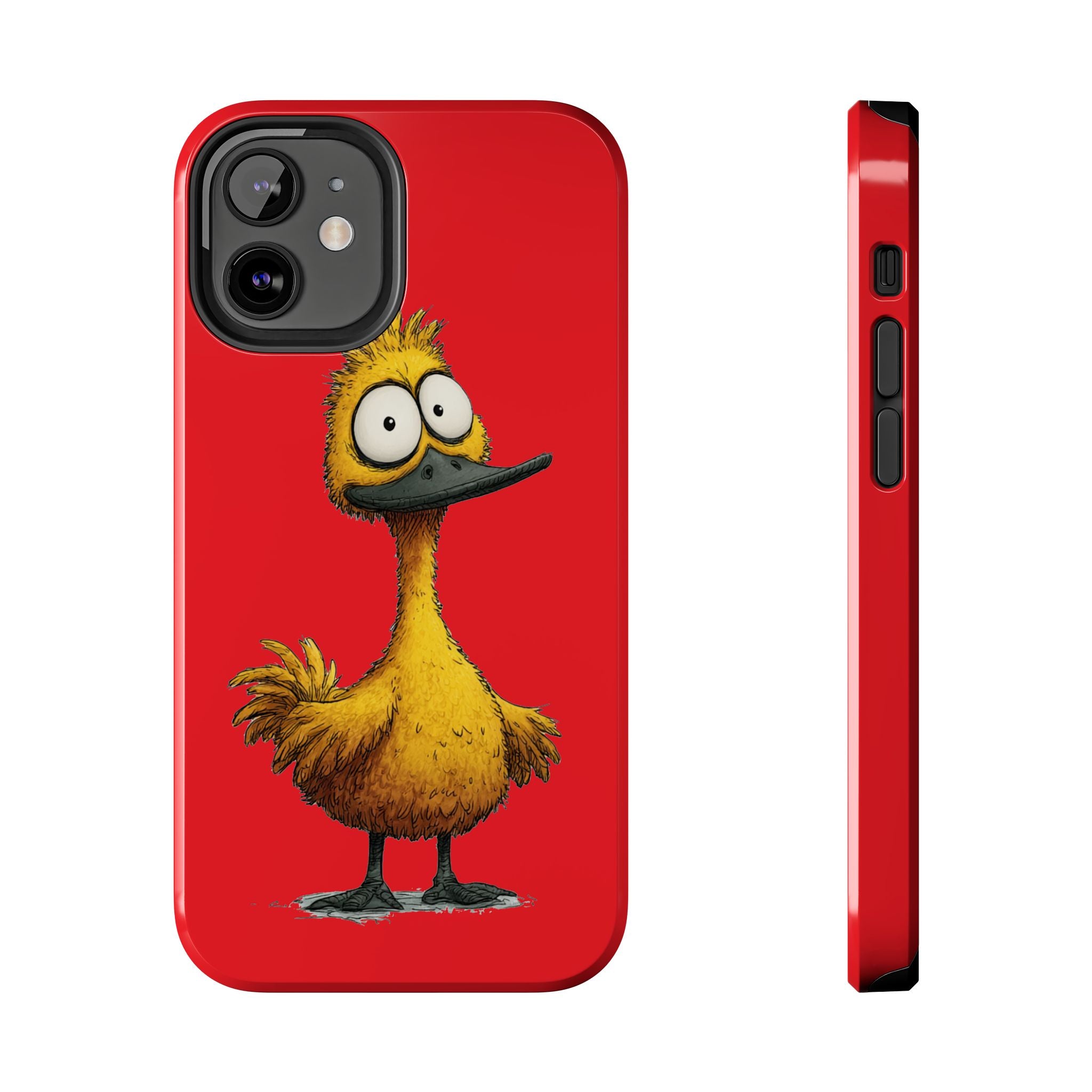 Quirky Funny Duck iPhone Tough Case - Kawaii Animal Phone Cover - Protective Phone Cover - Yellow iPhone Case