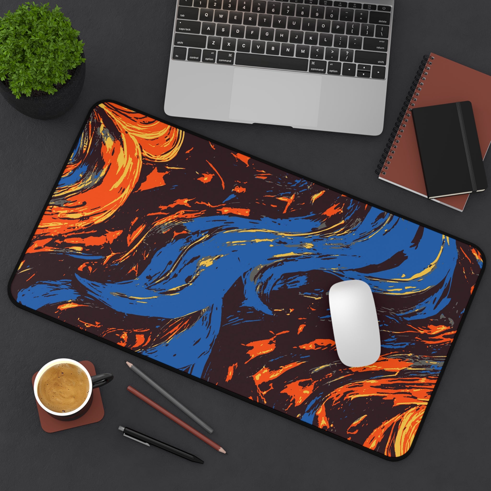 retro-wave-abstract-art-mouse-pad-vintage-colors-desk-mat-colorful-retro-desk-pad-modern-minimalist-mousepad-mixed-orange-blu