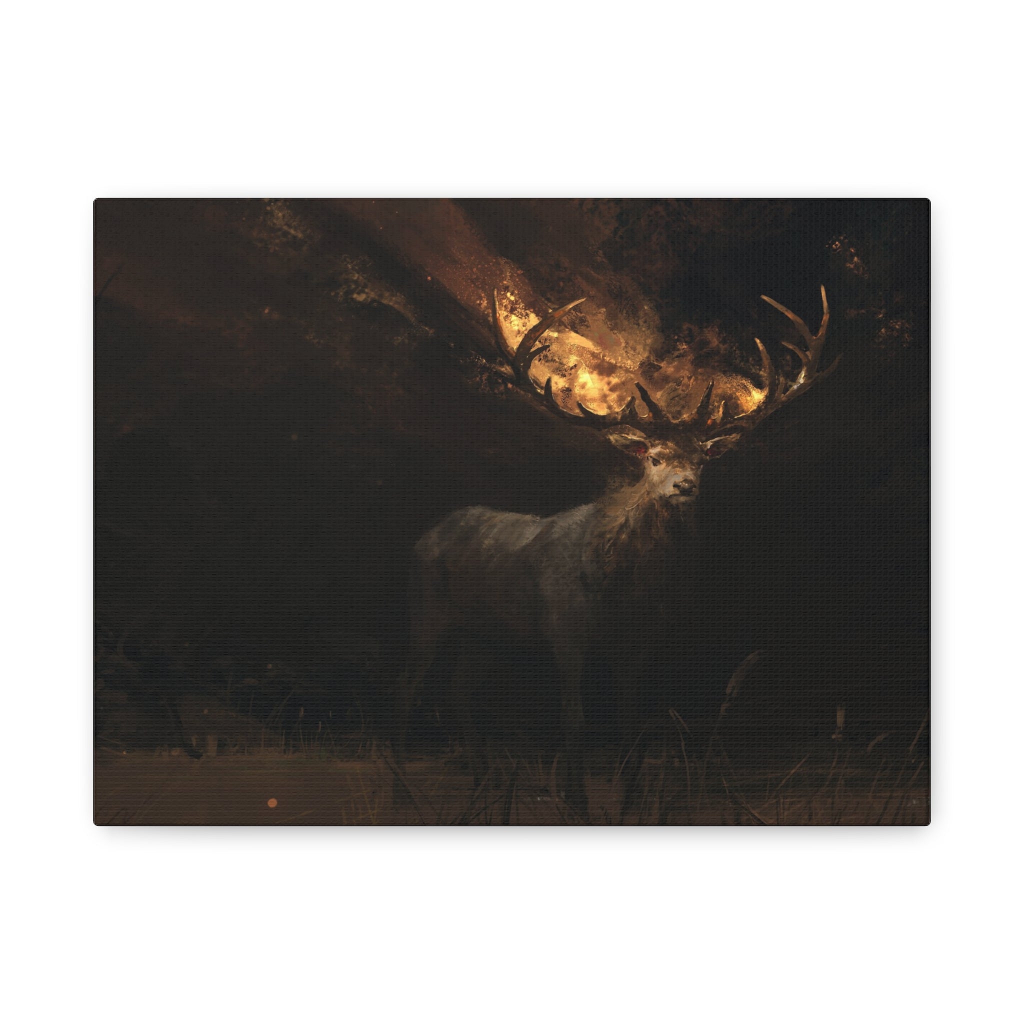 canvas-wall-art-decor-deer-fantasy-art-fire-stretched-canvas-unique-animal-print-matte-finish-home-wall-hanging-gift-for-natu