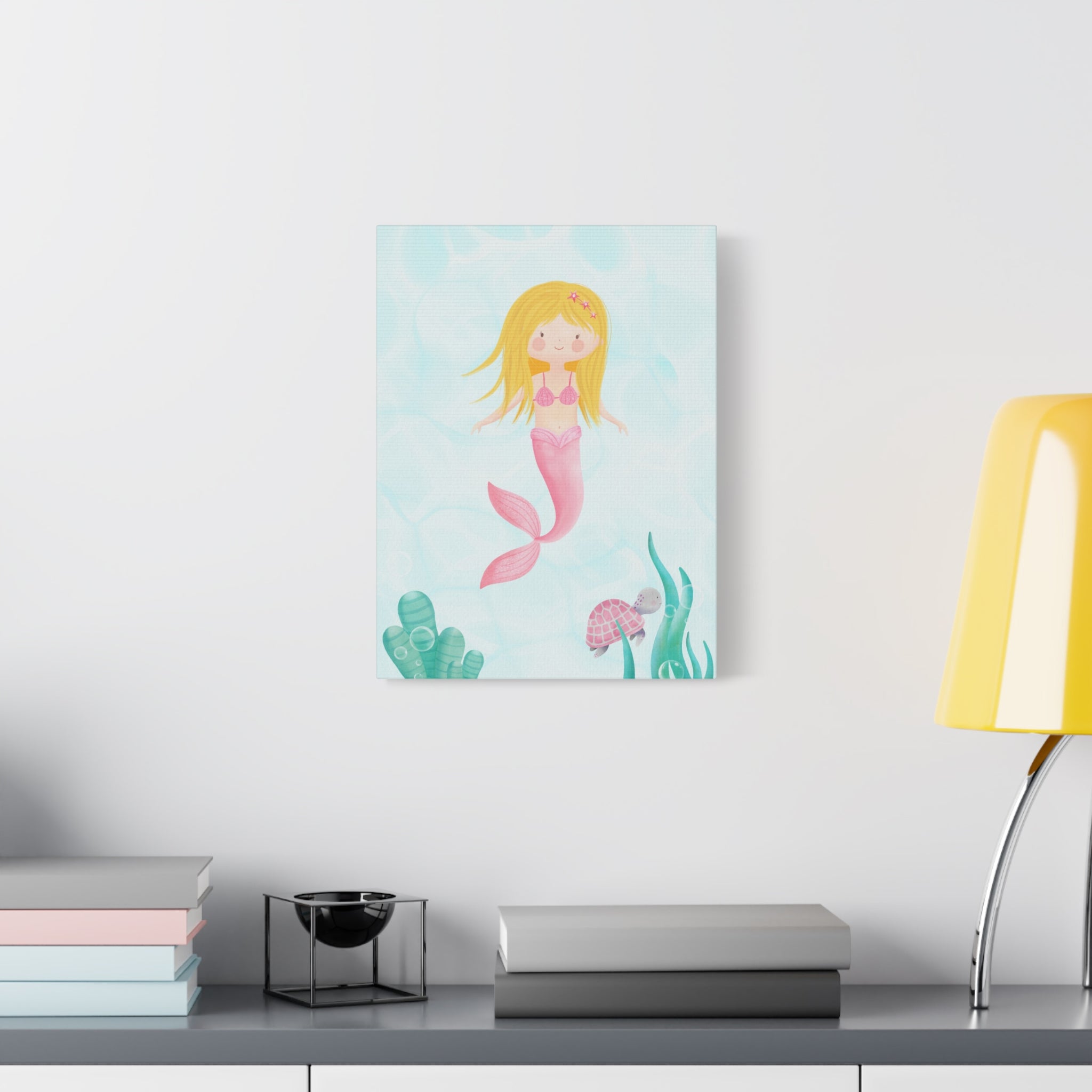 canvas-wall-art-cute-pink-mermaid-nursery-decor-pink-mermaid-print-nursery-art-cute-pink-mermaid-decoration-baby-nursery-merm