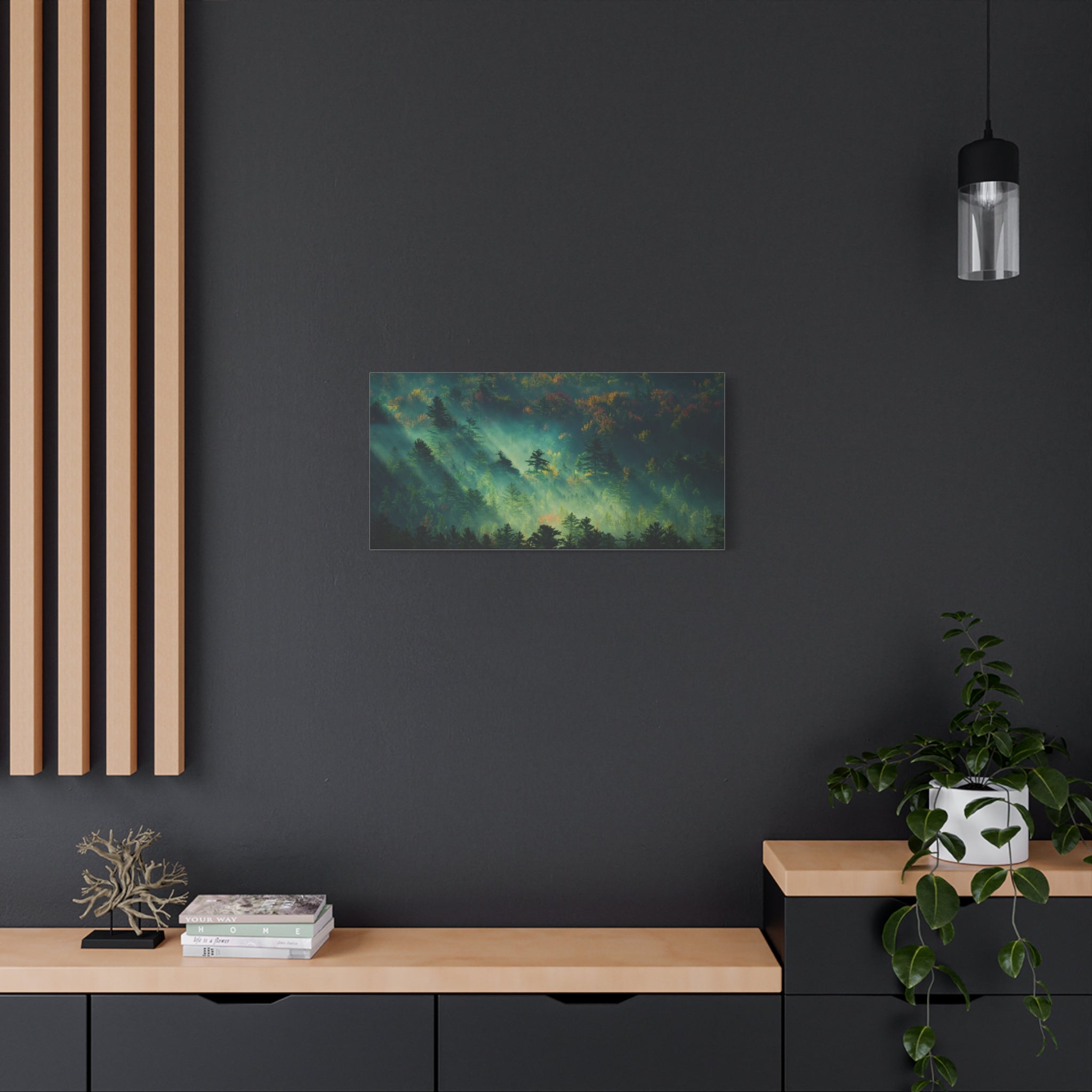 canvas-print-foggy-forest-nature-mist-wall-art-matte-stretched-canvas-landscape-scenery-woods-decor-nature-lover-gift-rustic-