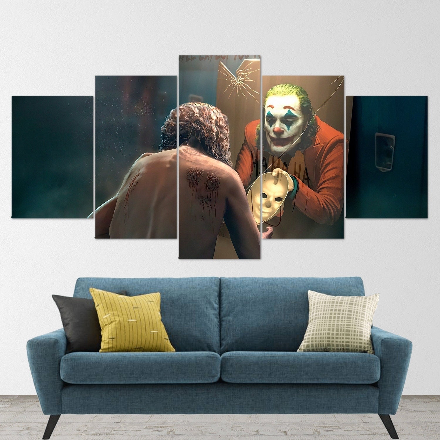 joker-2019-joker-movie-5-piece-canvas-wall-art-joaquin-phoenix-extra-large-wall-art-joker-poster-joker-5-piece-joker-5-panel