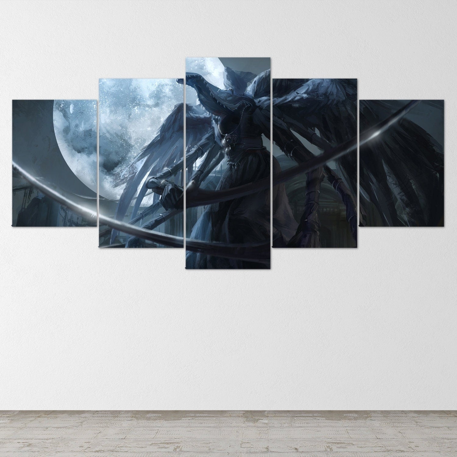 bloodborne-mergos-wet-nurse-5-piece-canvas-wall-art-bloodborne-wall-art-bloodborne-poster-bloodborne-canvas-bloodborne-5-pane