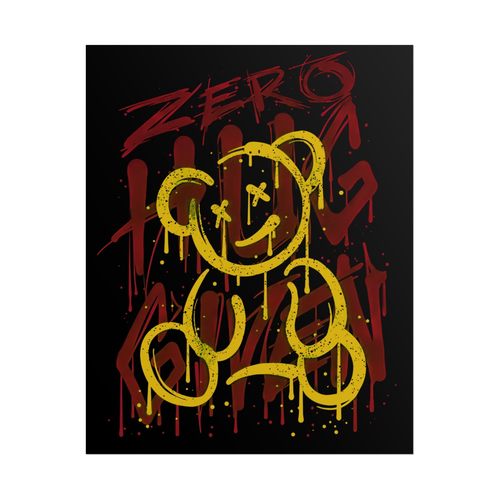 zero-hug-given-poster-print-teddy-bear-print-graffiti-wall-art-fun-wall-art-moody-wall-art-emotional-wall-decor