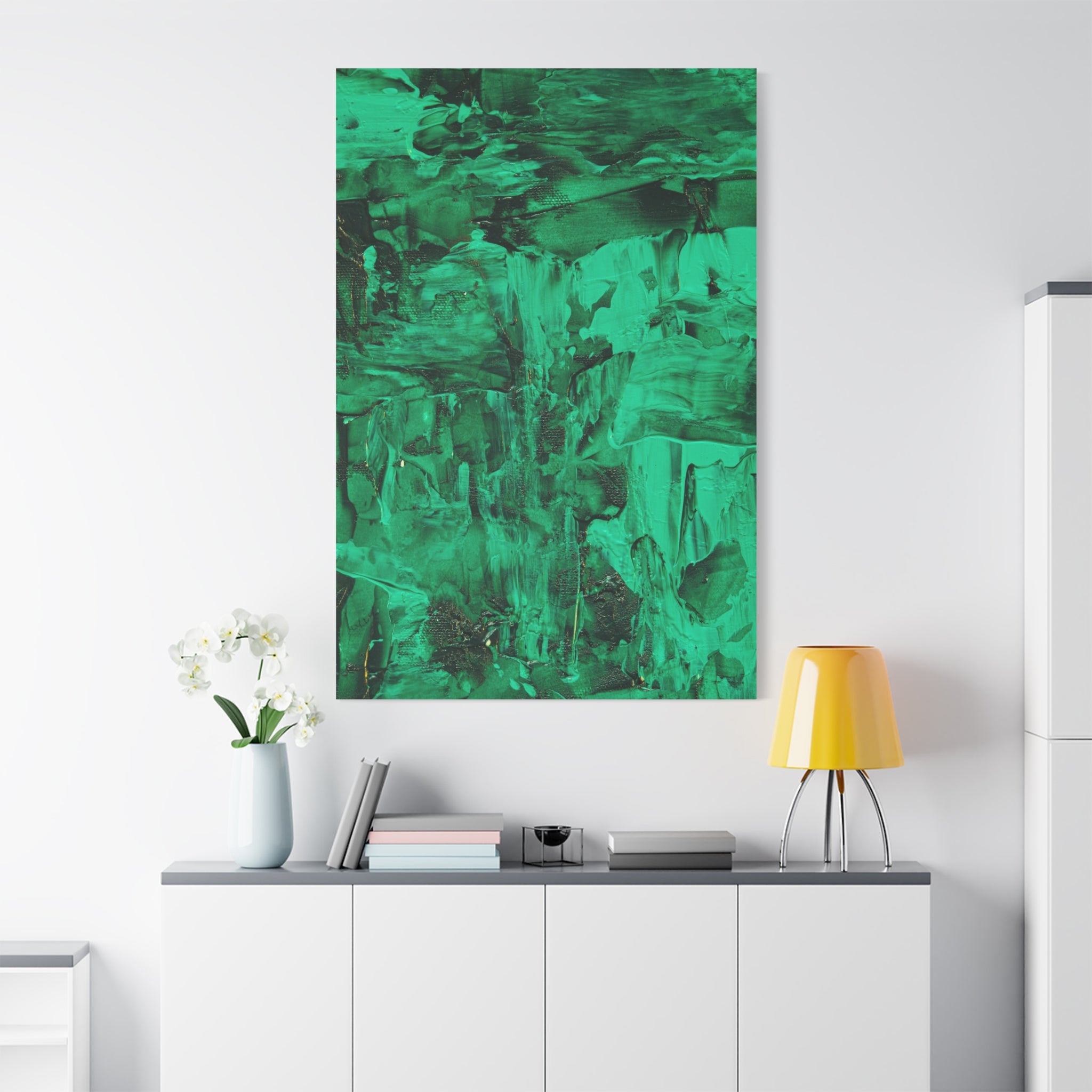 canvas-print-abstract-green-painting-wall-art-home-decor-office-decor-green-canvas-bedroom-gallery-wrap-modern-art-green-prin