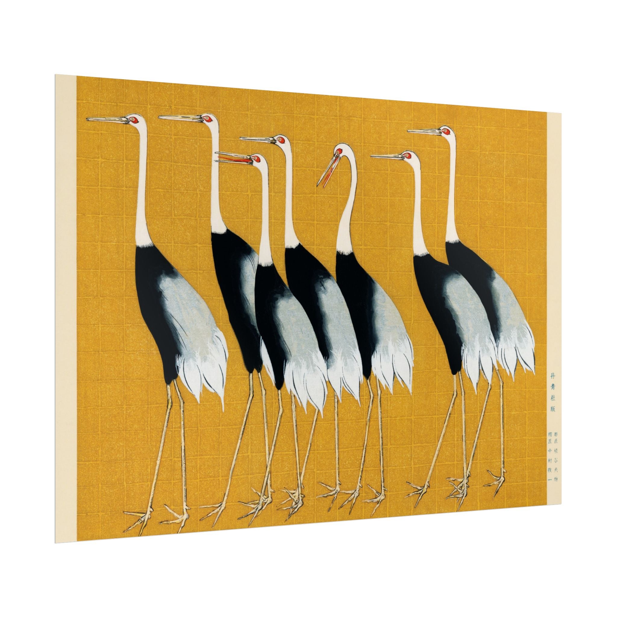 Japanese Red Crown Crane Poster Wall Art, Home Decor, Housewarming Gift, Poster Print, Japanese Poster Wall Decor