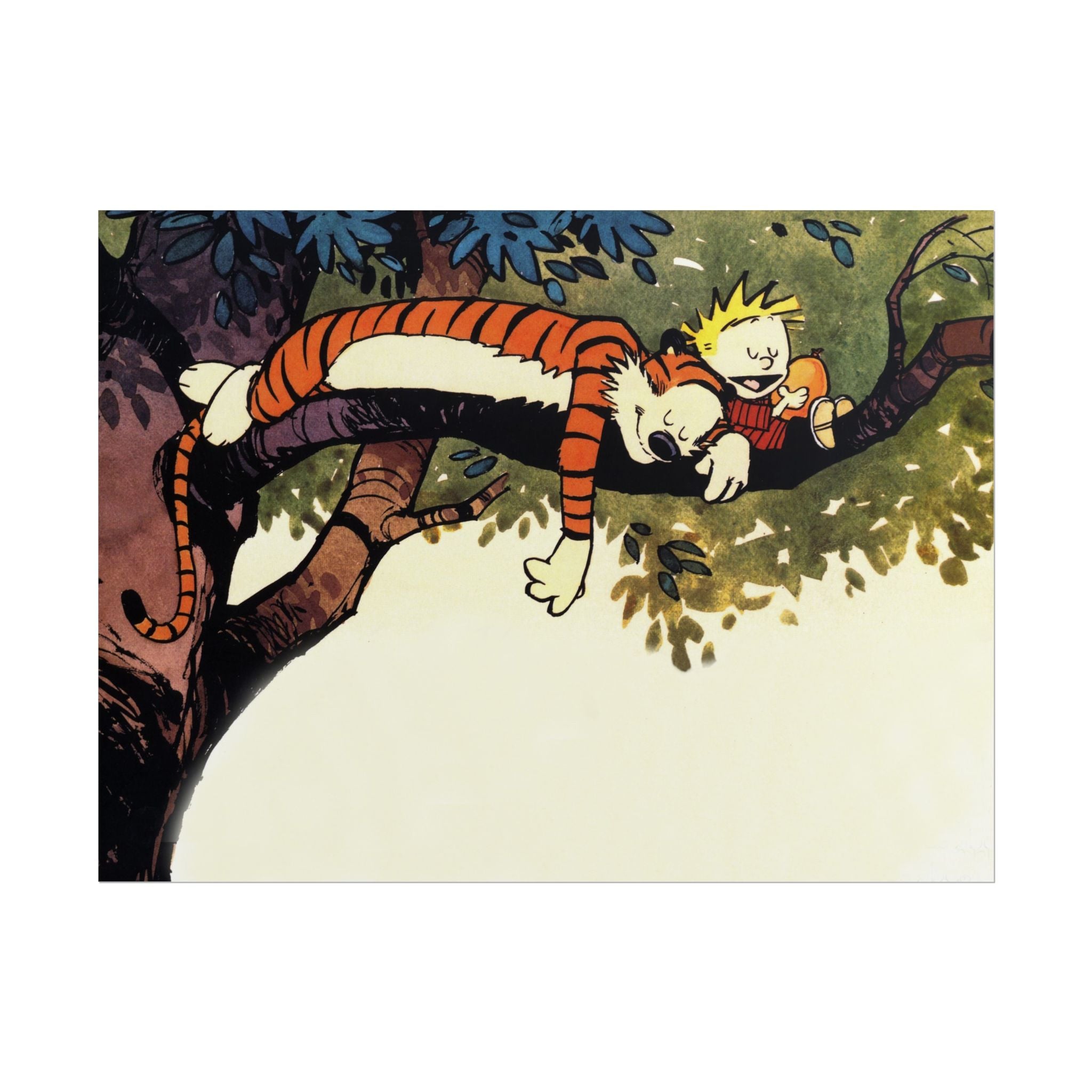 Calvin and Hobbes Poster Wall Art - Nostalgic Cartoon Wall Decor - Unique Birthday Gift for Fans - Timeless Comic Book Art
