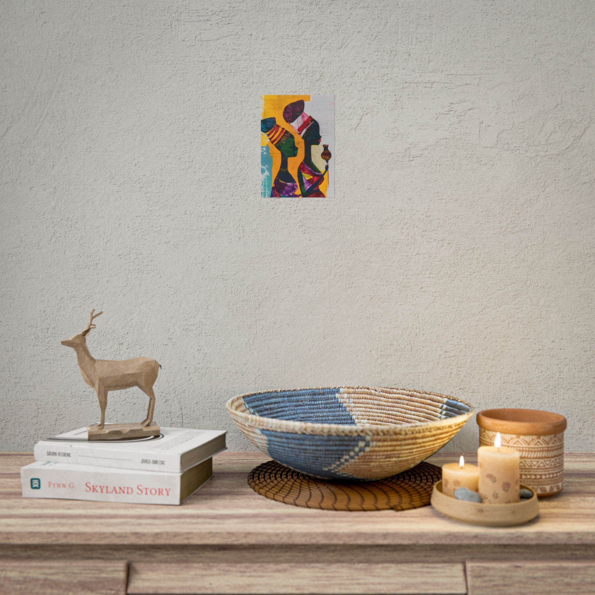 Traditional African Woman Poster Wall Art, African Portrait, Afrocentric, Tribal Home Art, Afro American Art, Ethnic Wall Decor